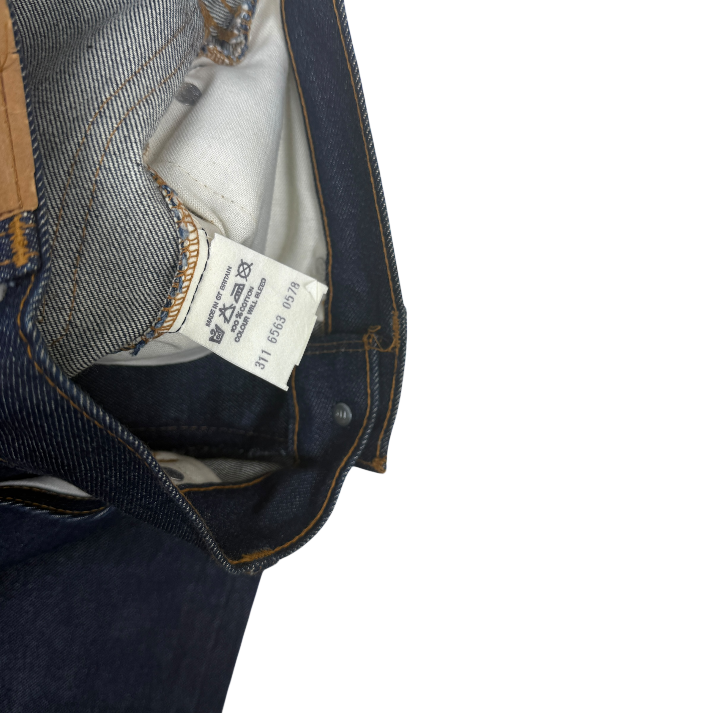 Levi’s 1970s Orange Tab Flared Jeans Indigo (Made in N.Z.) (Size 28”) thumbnail 5