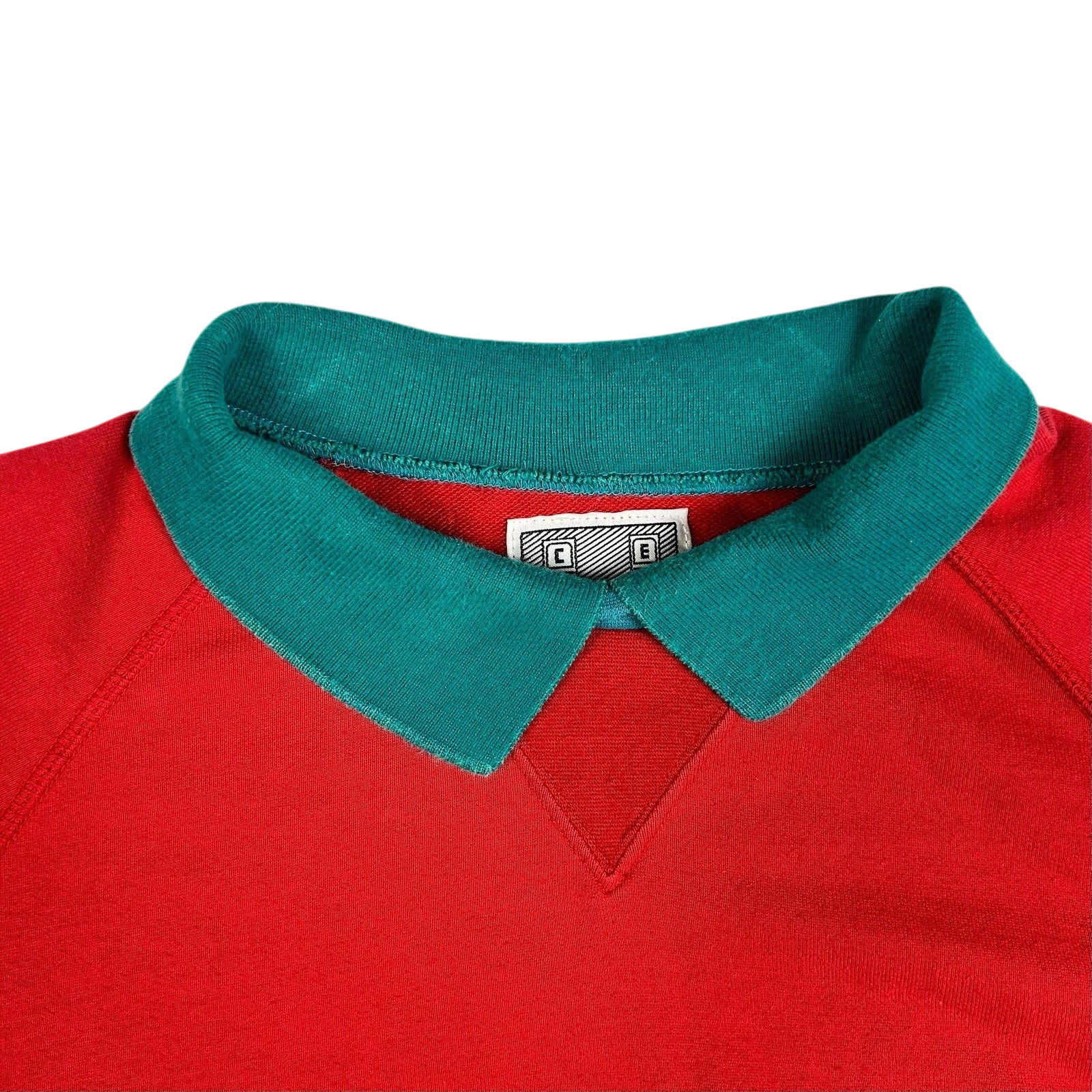Cav Empt Collared Sweatshirt Red/Green (Fits M/L) thumbnail 3