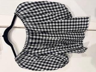Kinny Check Linen Off Shoulder Top XS