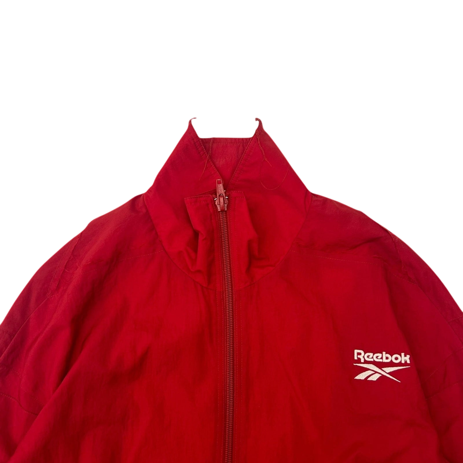 2018 Vetements x Reebok Reworked Distressed Track Jacket Red (Size S Womens) thumbnail 2