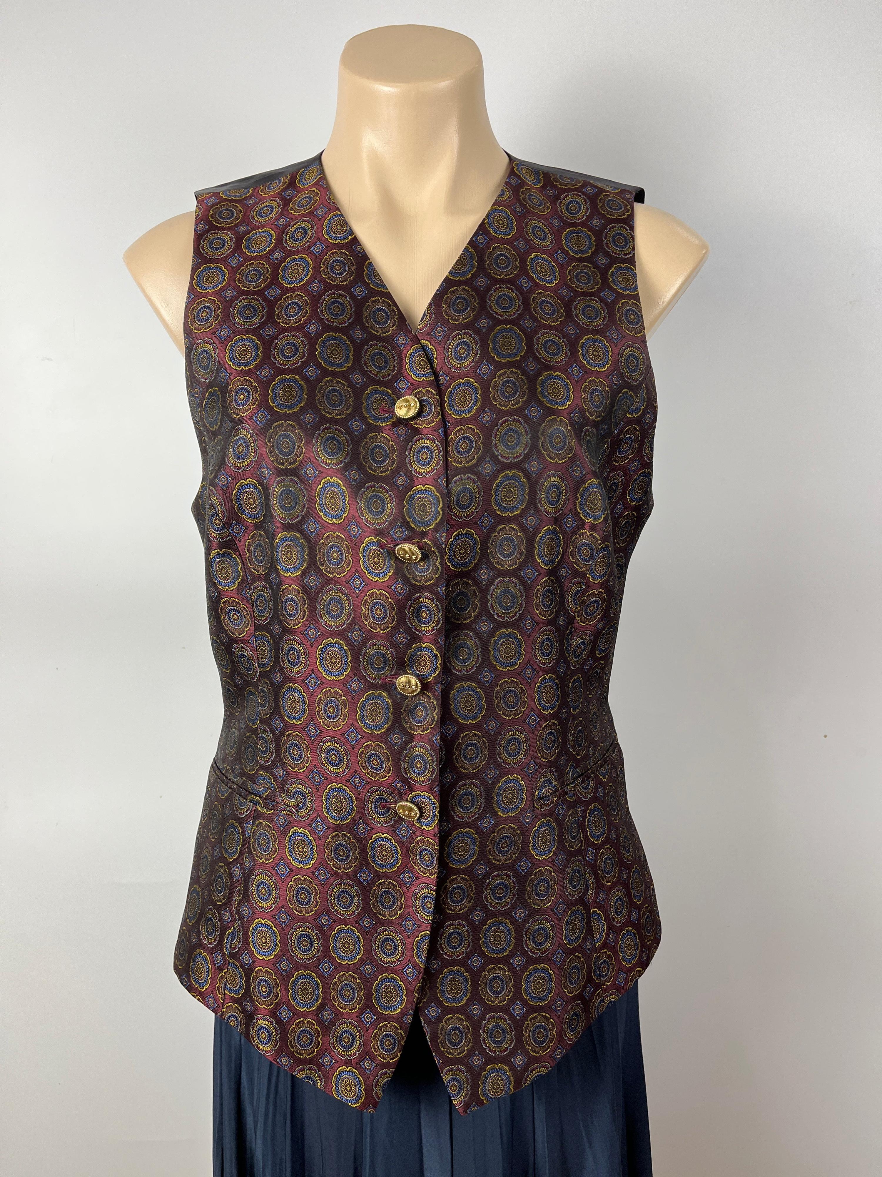 Vintage PERRI CUTTEN Brocade Vest Size 12 thumbnail 2