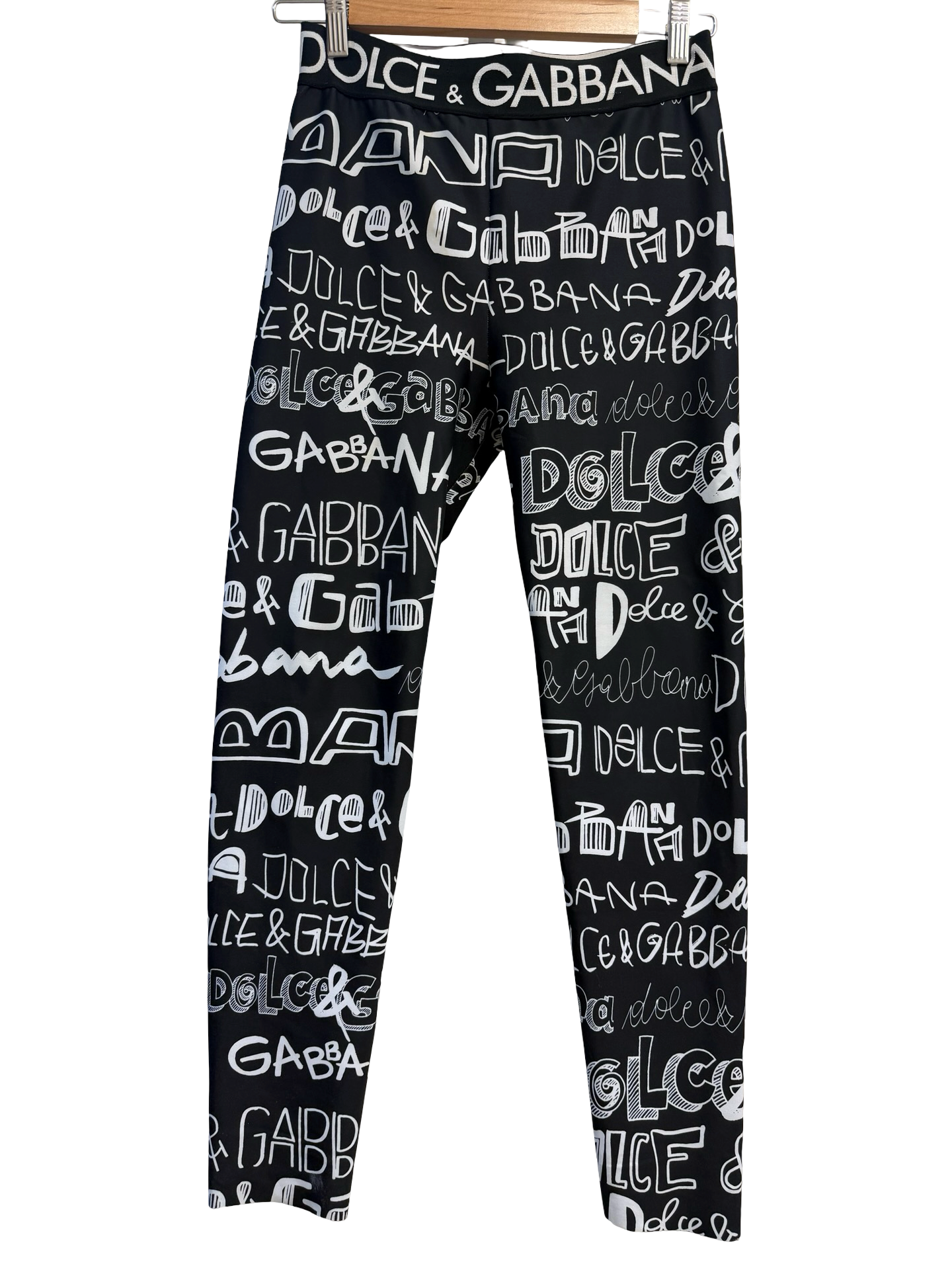 Dolce & Gabbana Black/White Legging 42