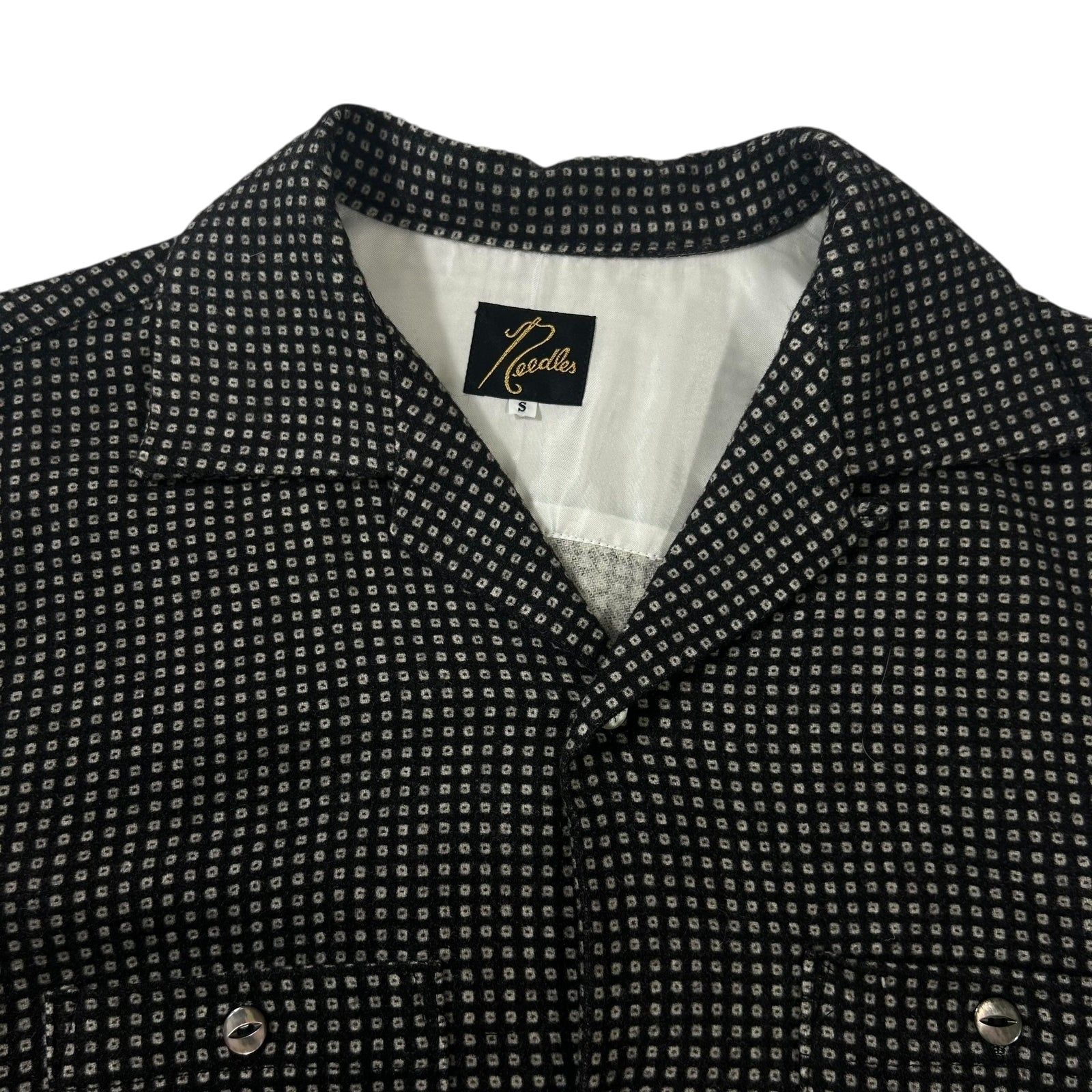 Needles Raw Hem Wool Button-Up Shirt (Fits M) thumbnail 4