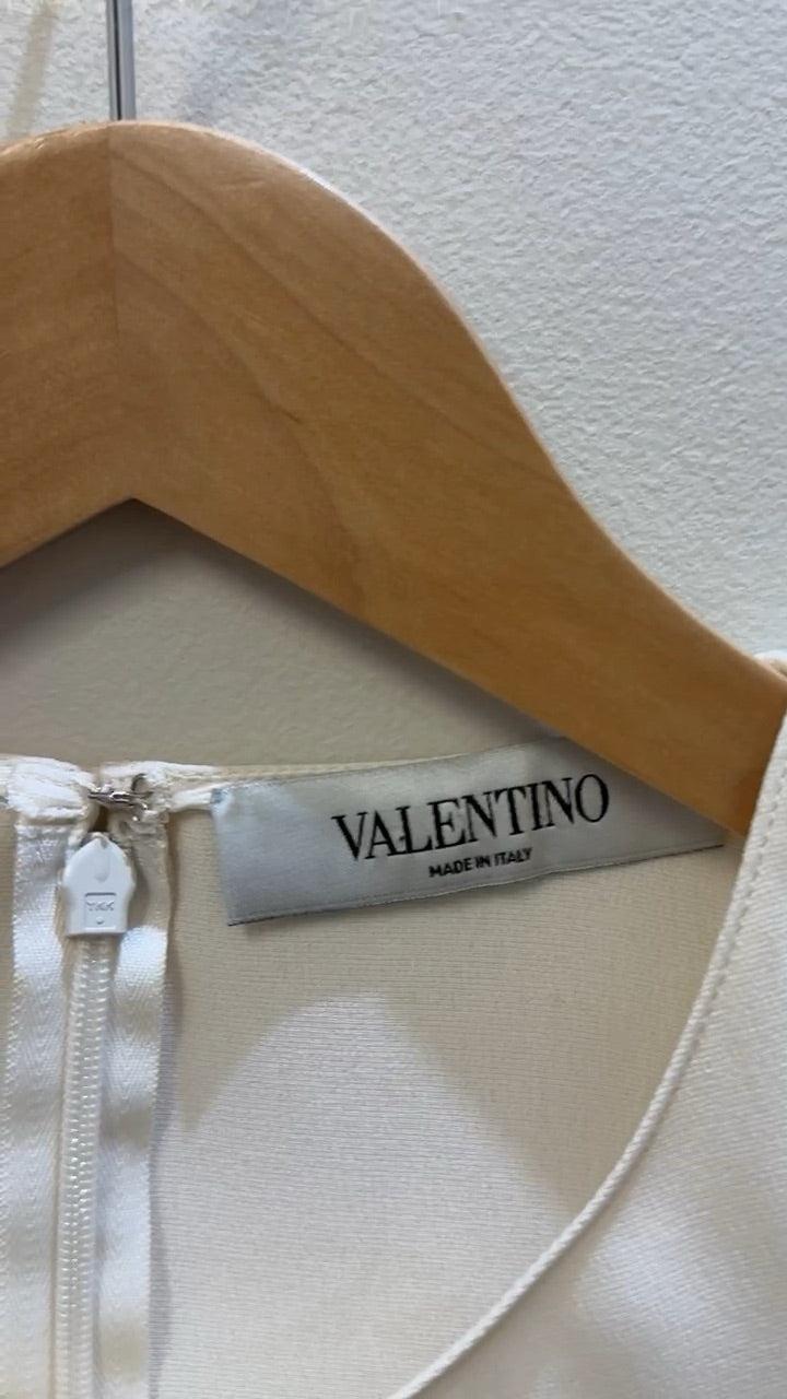 Valentino Cream Cape Blouse 44 thumbnail 2