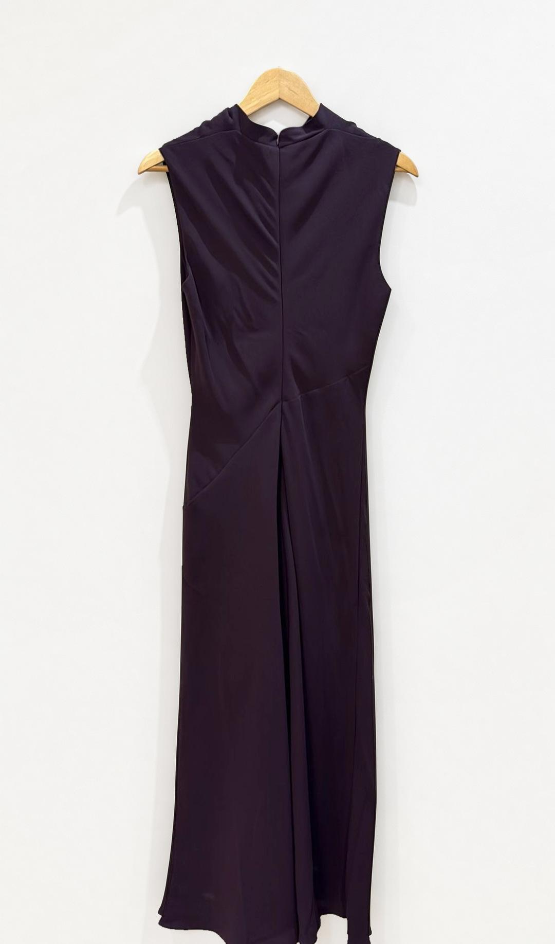 Witchery Burgundy Cowl Neck Maxi Dress 8 thumbnail 3