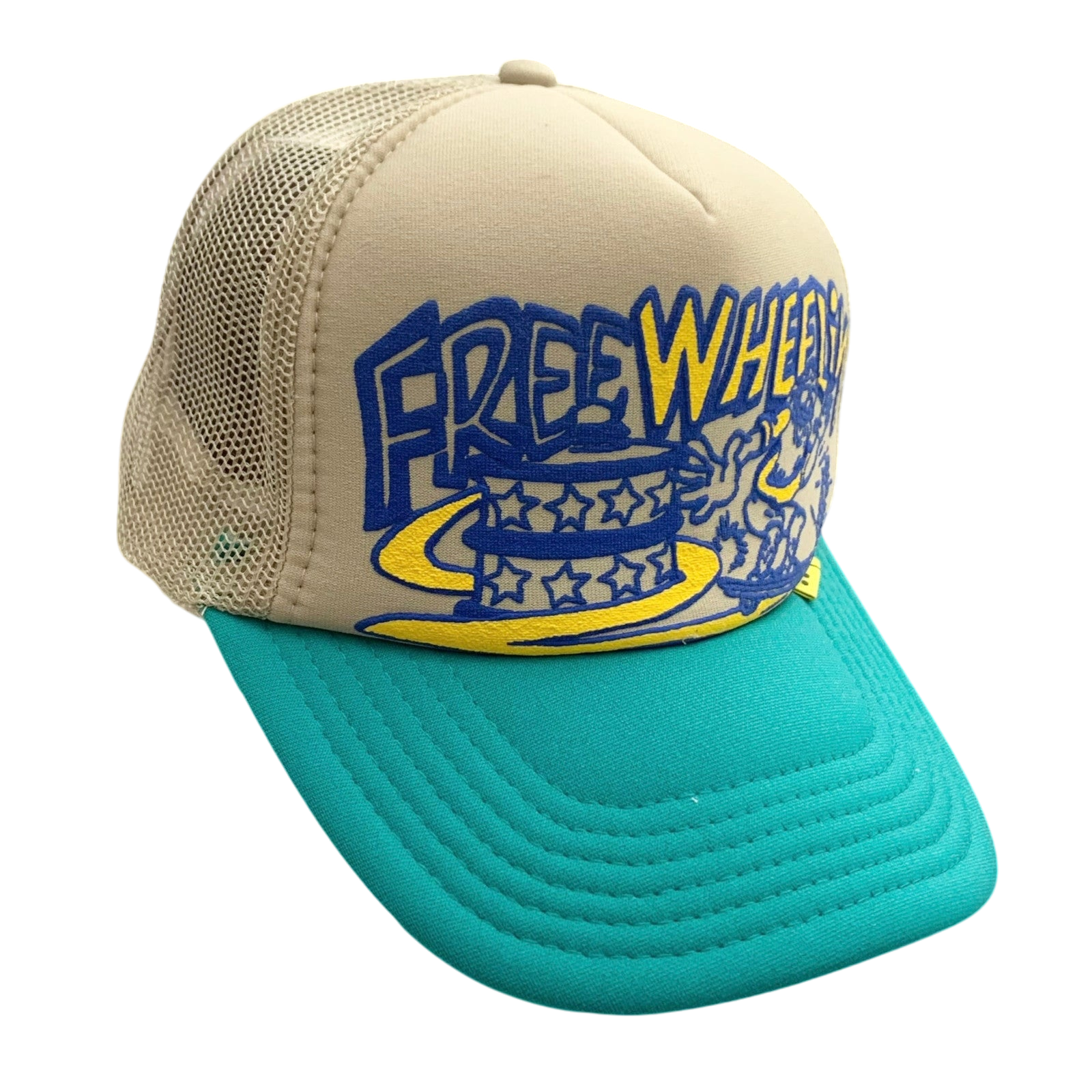 Kapital ‘Free Wheelin' Trucker Cap Beige/Turquoise