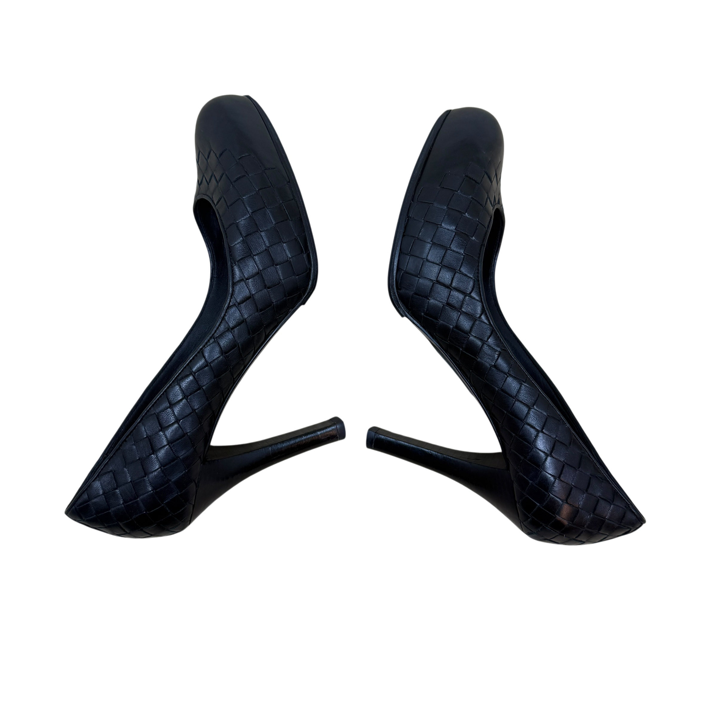 Bottega Veneta Woven Leather Heels Black (Size EU39) thumbnail 4