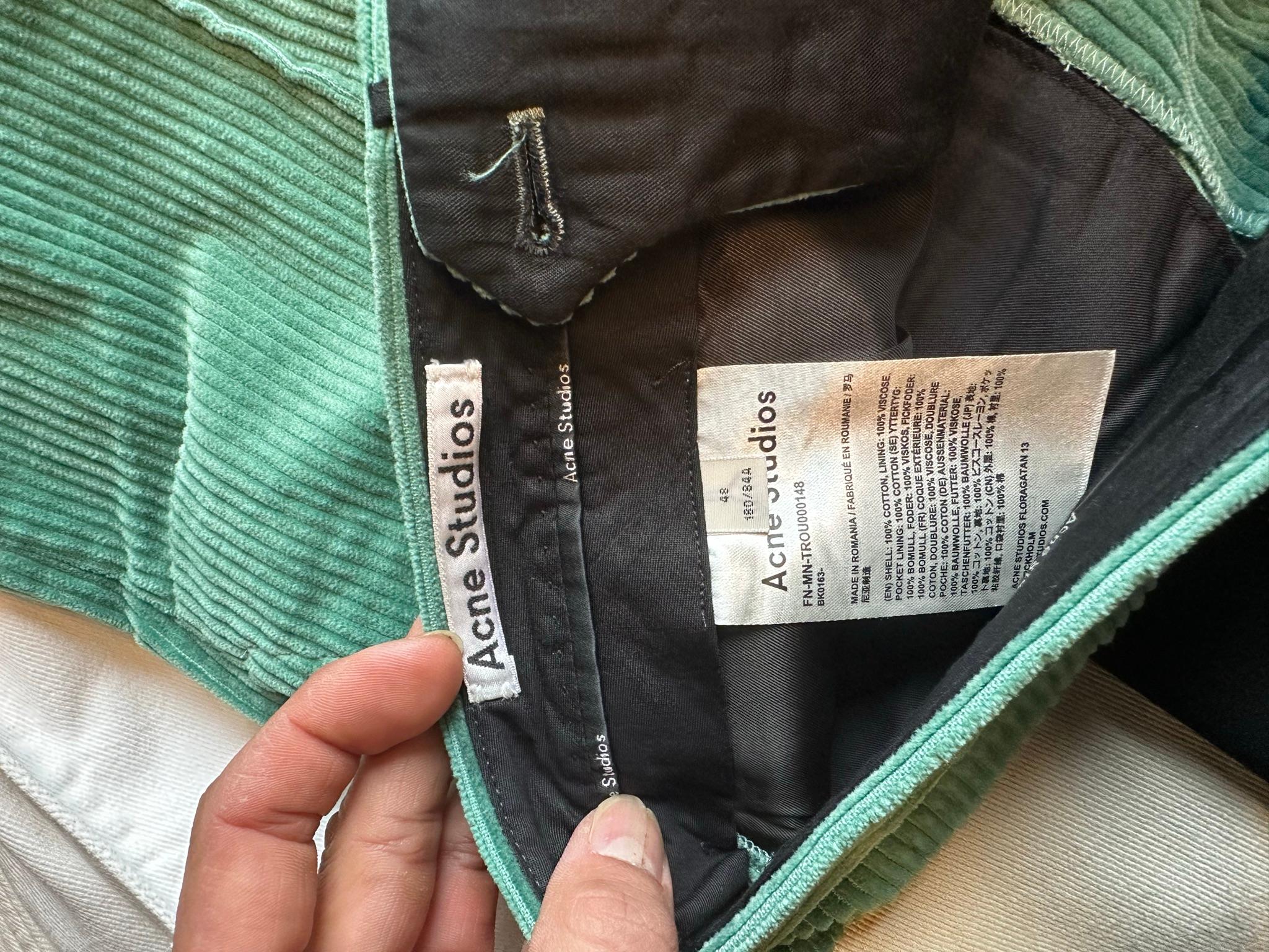 Acne Studios Corduroy Trousers Green (Size 48/M) thumbnail 5