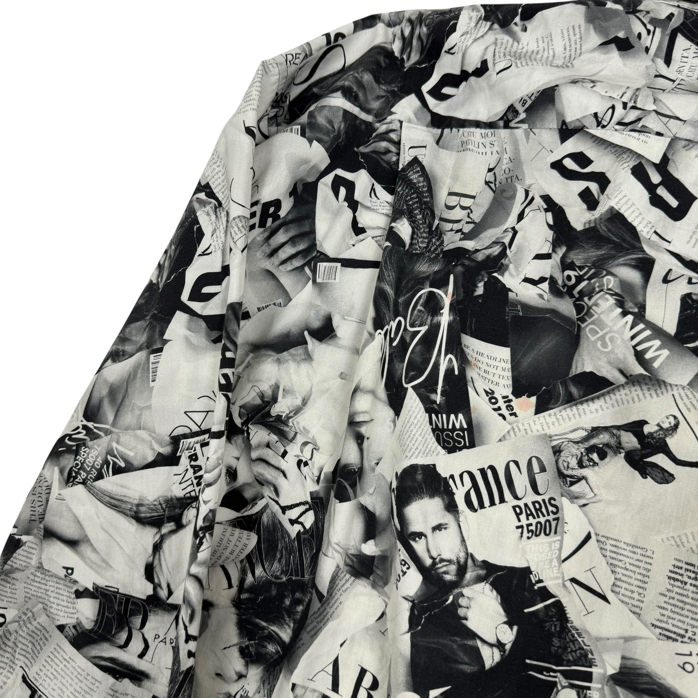 Balenciaga Magazine Print LS Shirt Black/White (fits L-XL) thumbnail 5
