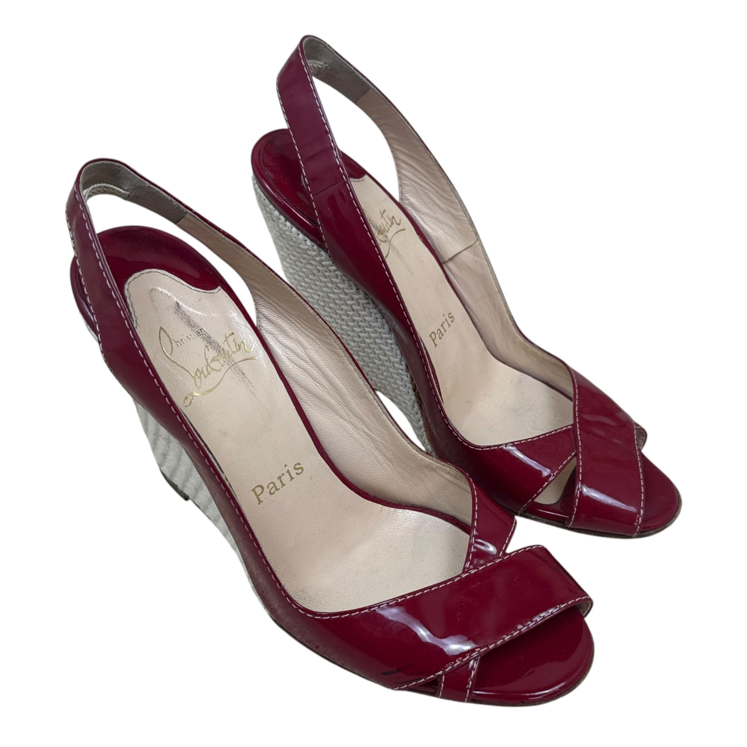 Christian Louboutin Patent Leather Wedges (Size 38)