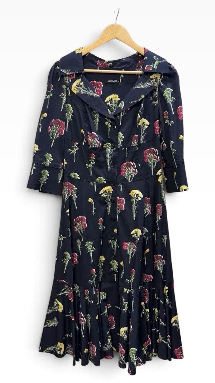Moss & Spy Black Floral Dress 10