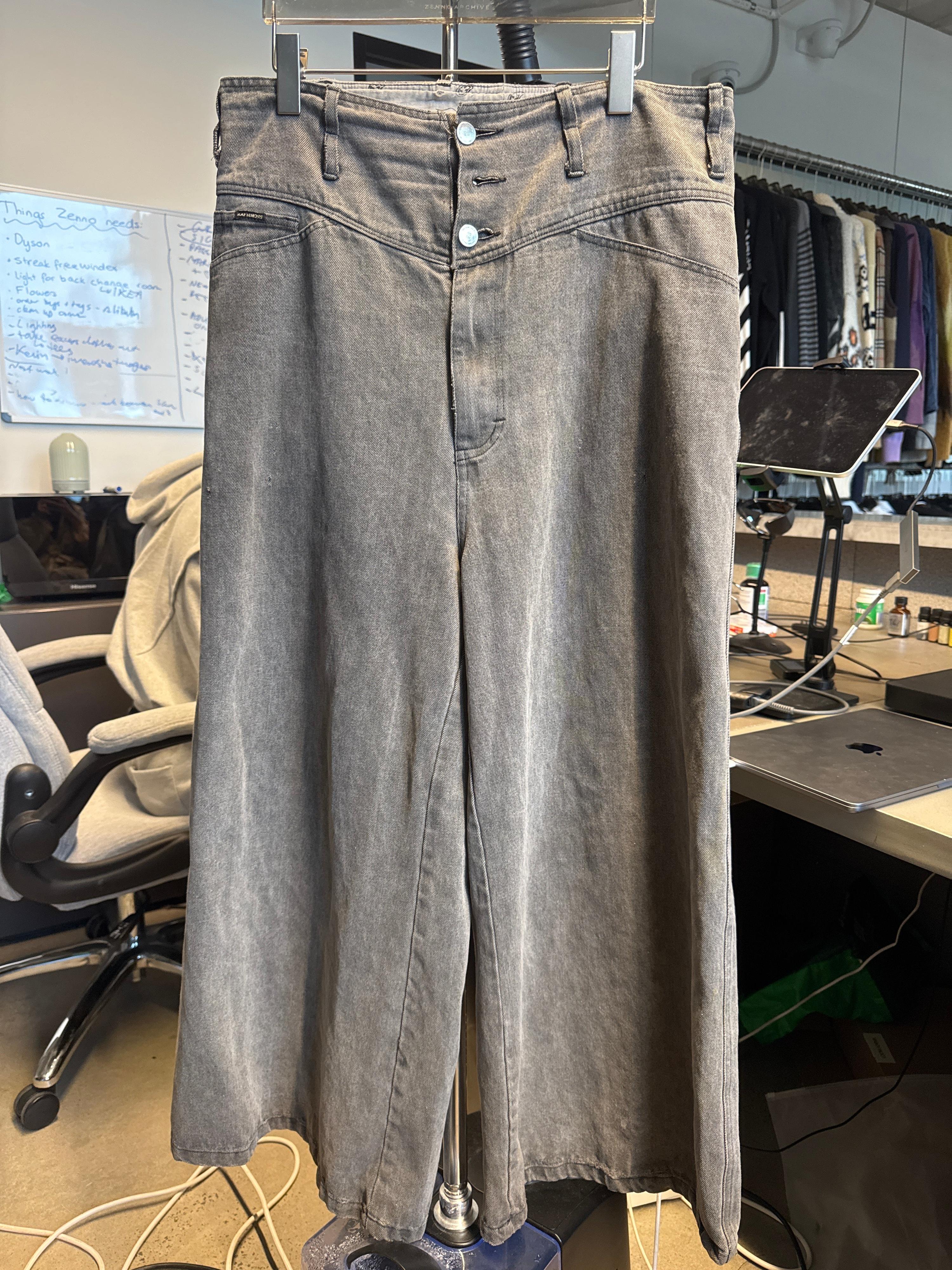 Raf Simons AW04 Archive Redux Oversized Jeans Grey (Size 36”)