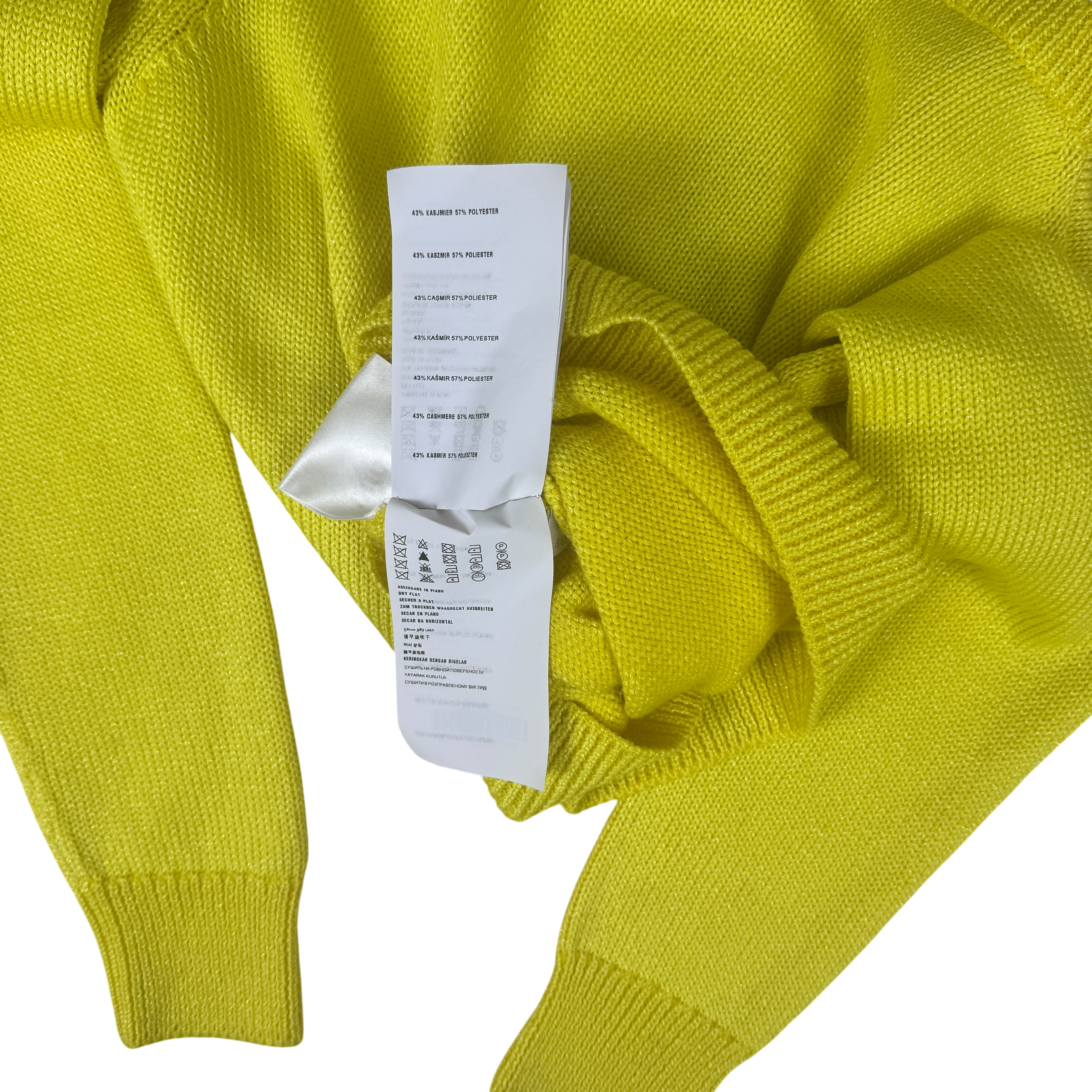 Miu Miu Yellow Sparkly Cropped Knit (Size 40) thumbnail 8