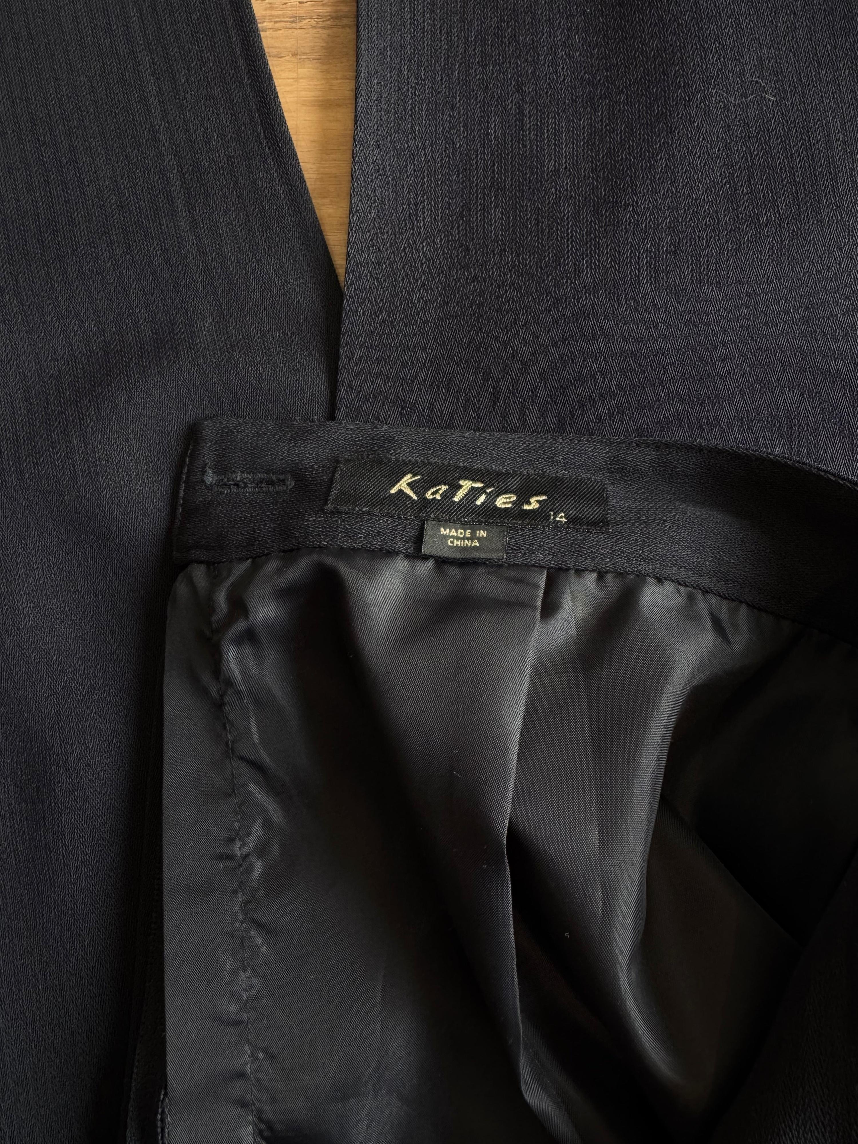 Vintage Katie’s Navy Maxi Split Skirt - size 14 thumbnail 8