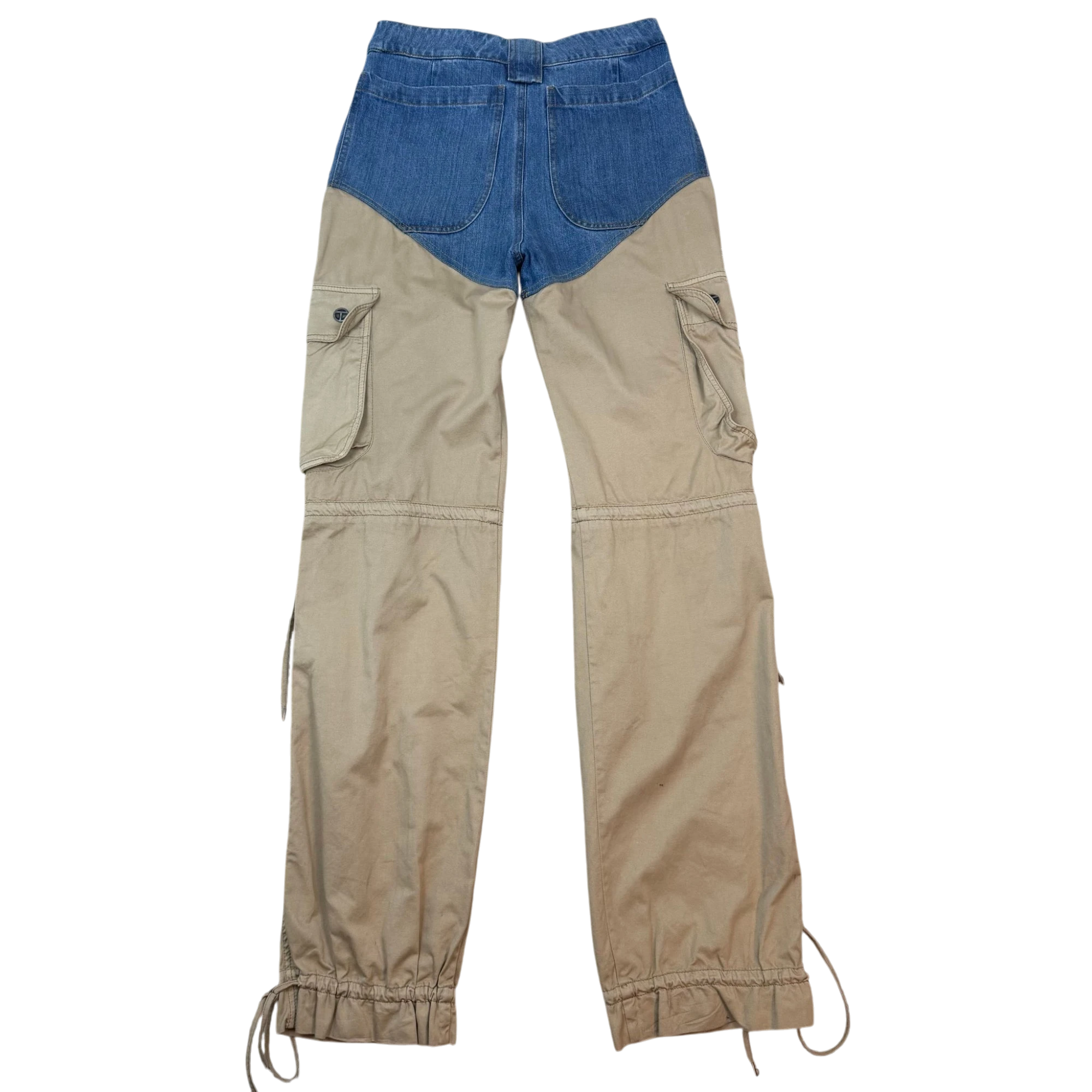 Telfar Combination Denim Cargo Pants (Size S Womens) thumbnail 2