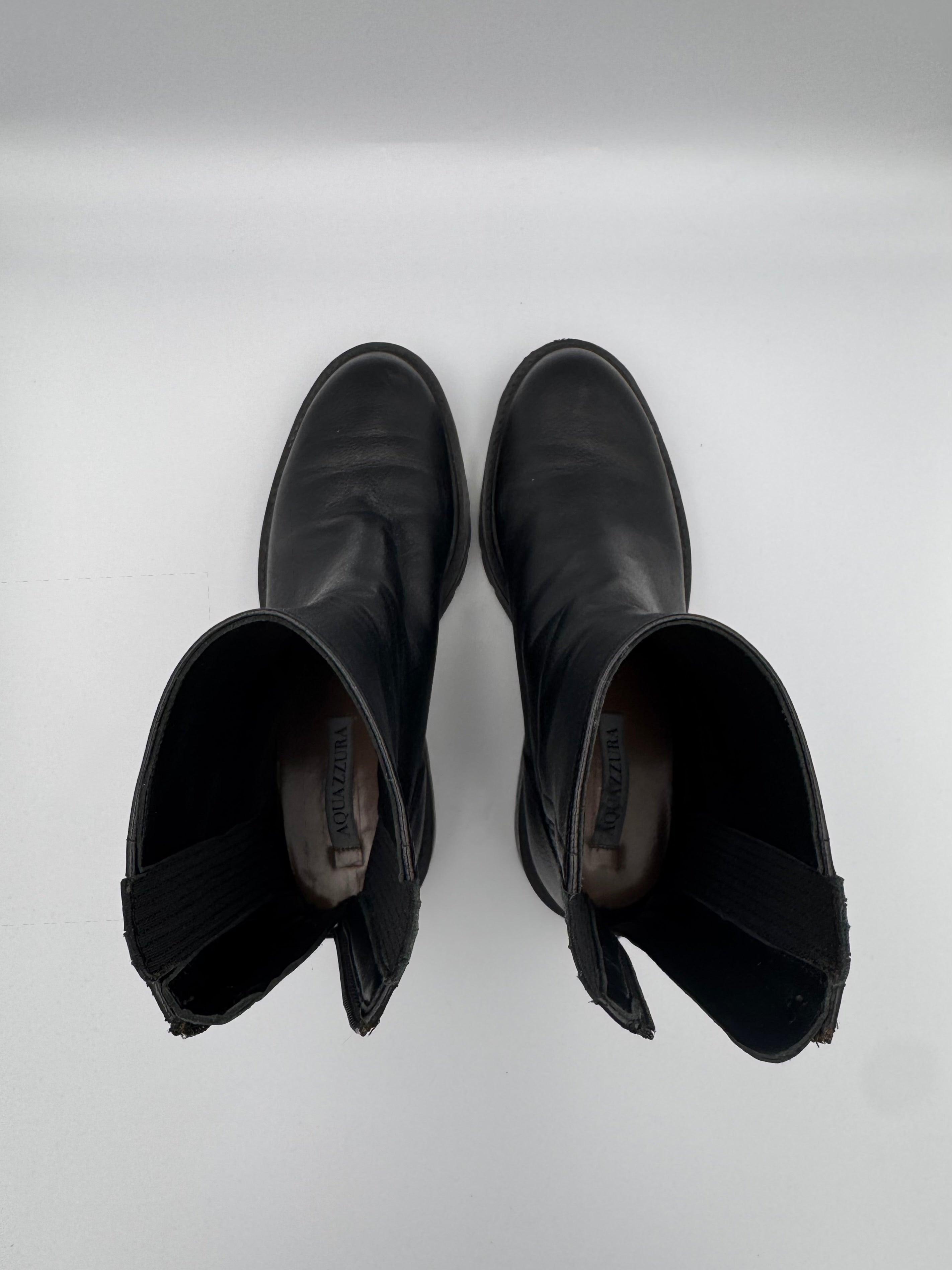 AQUAZZURA Black Chunky Boots Size 38 thumbnail 12