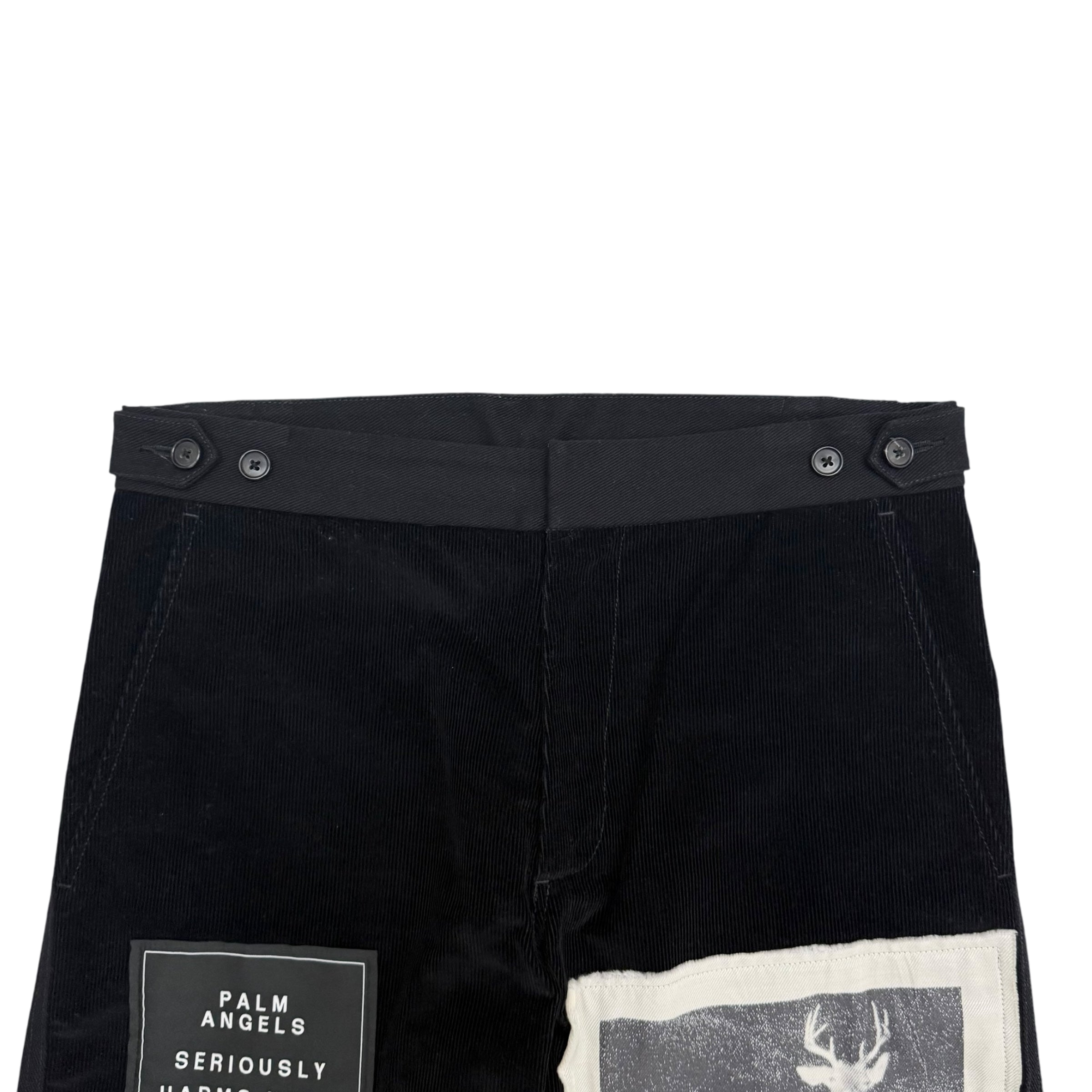 Palm Angels Corduroy Patchwork Pants Black (Size M) thumbnail 2