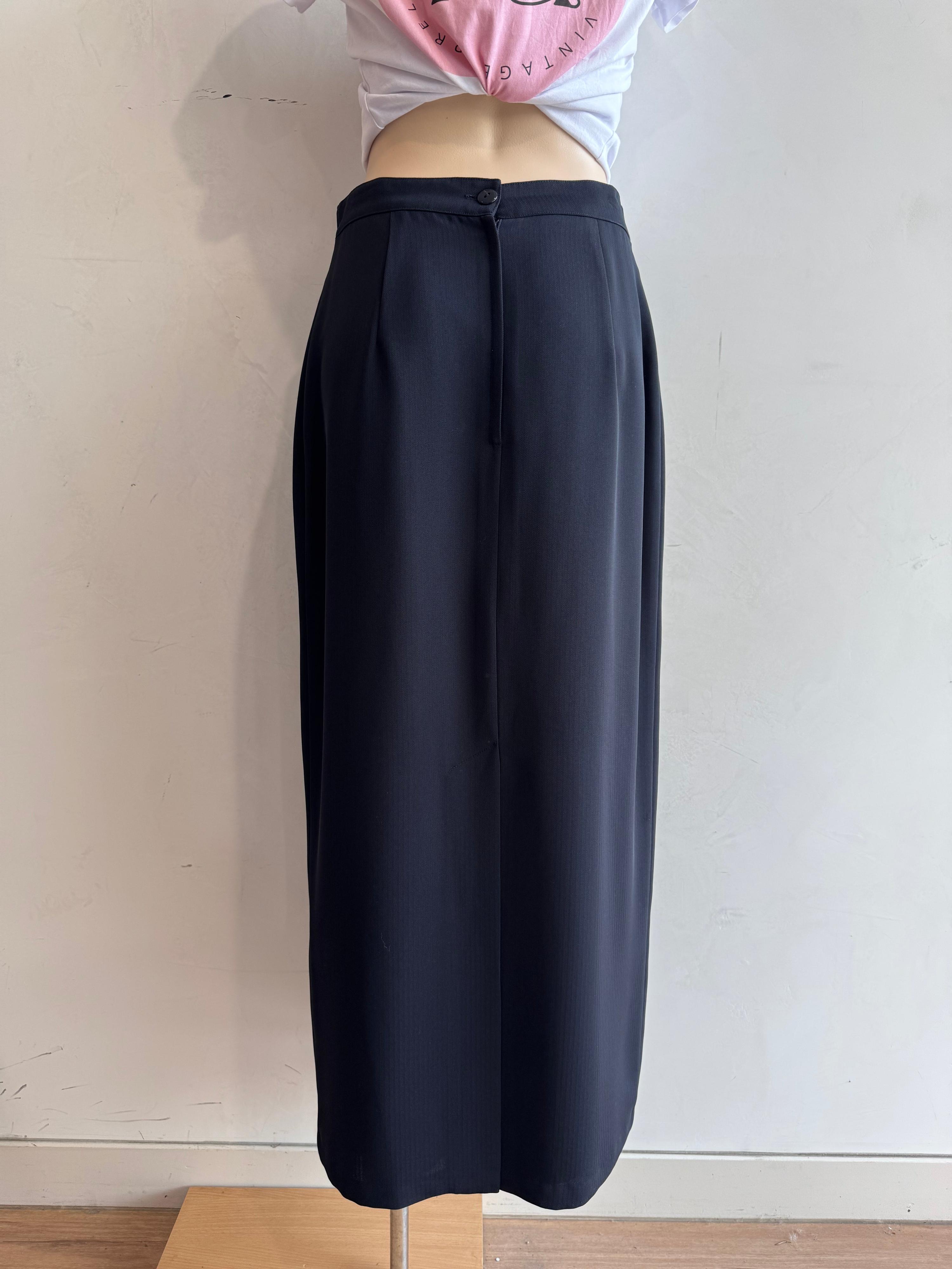 Vintage Katie’s Navy Maxi Split Skirt - size 14 thumbnail 6