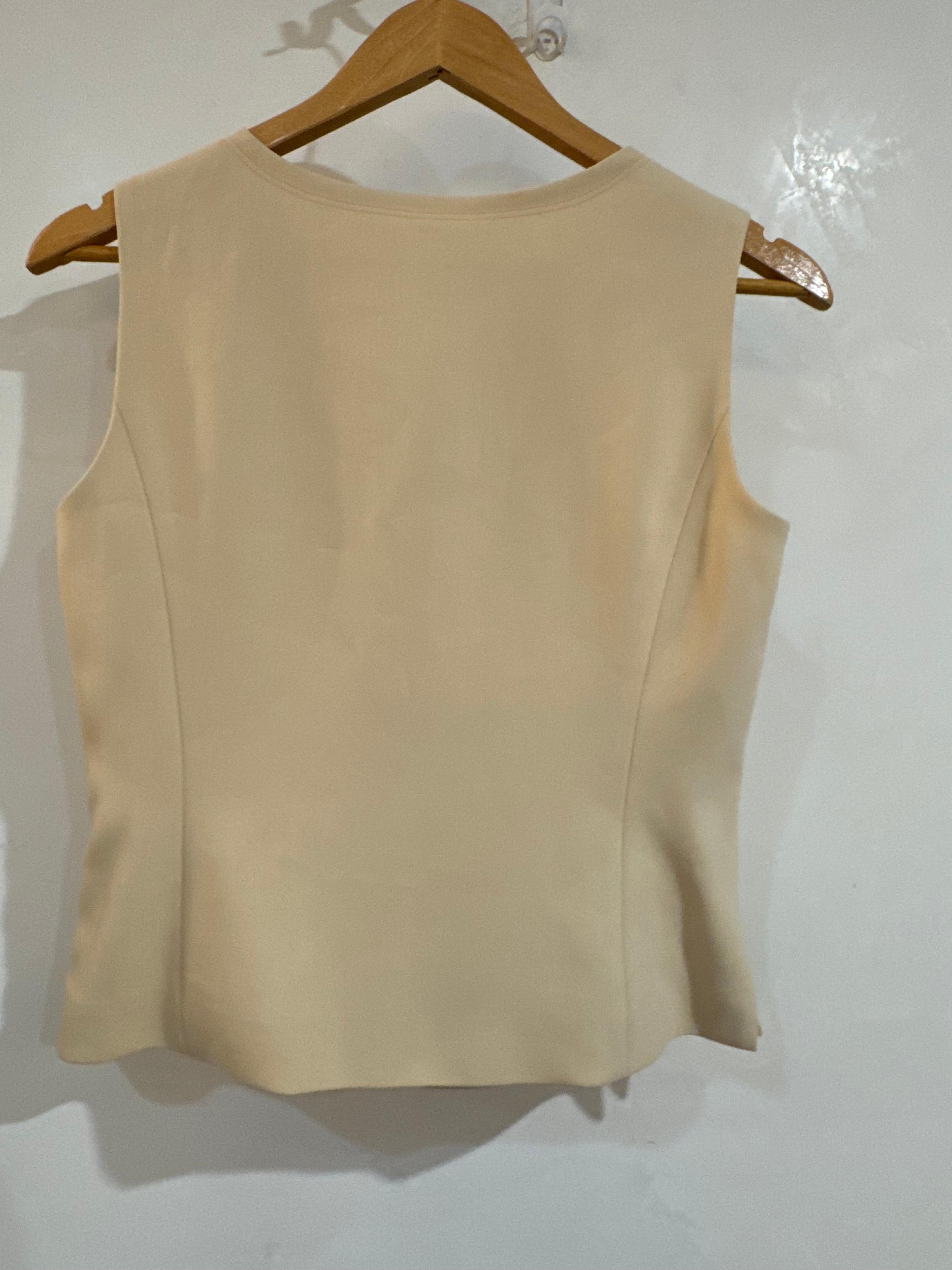Vintage Beige Vest Top S thumbnail 2