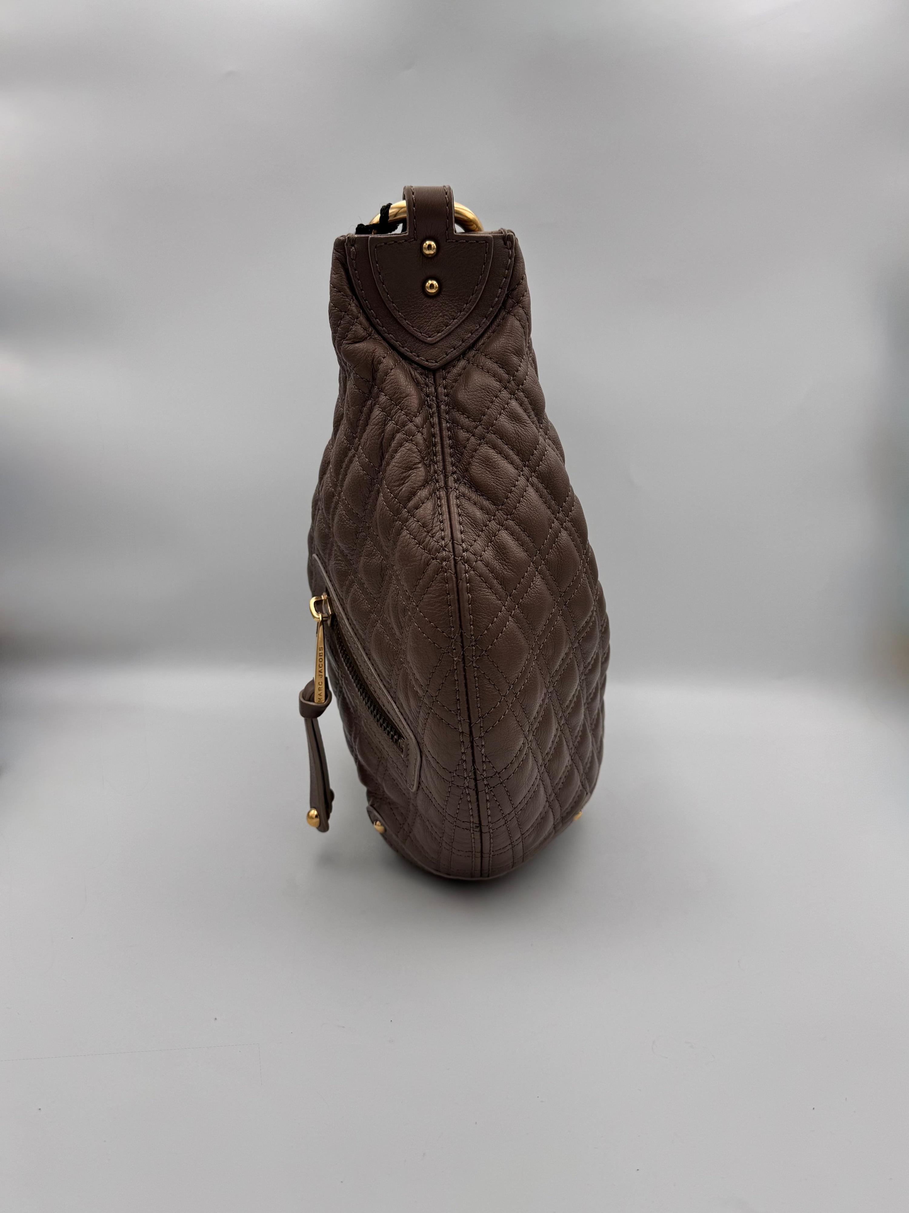 MARC JACOBS Hobo Banana Calf Leather Bag in Mouse thumbnail 11
