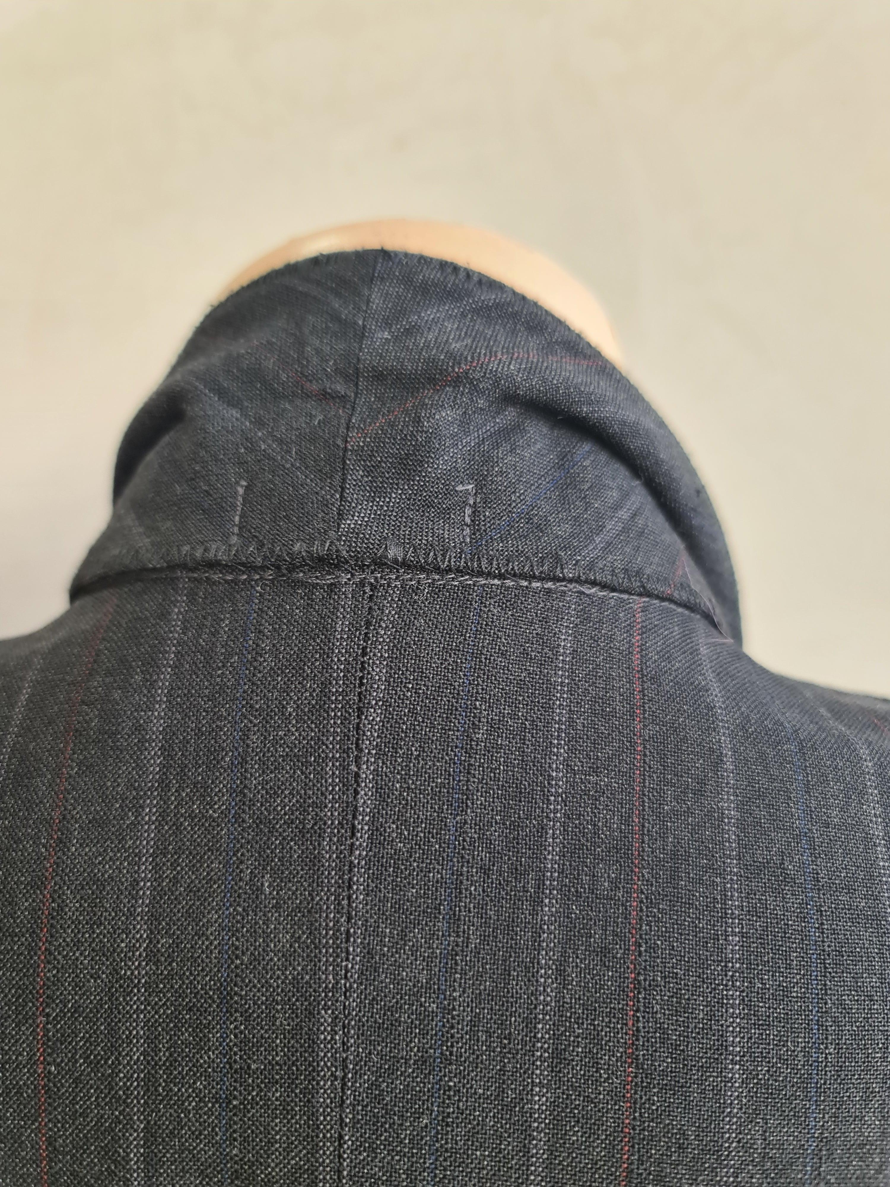 Vintage Caesar Dark Grey pinstripe Blazer - size L thumbnail 6