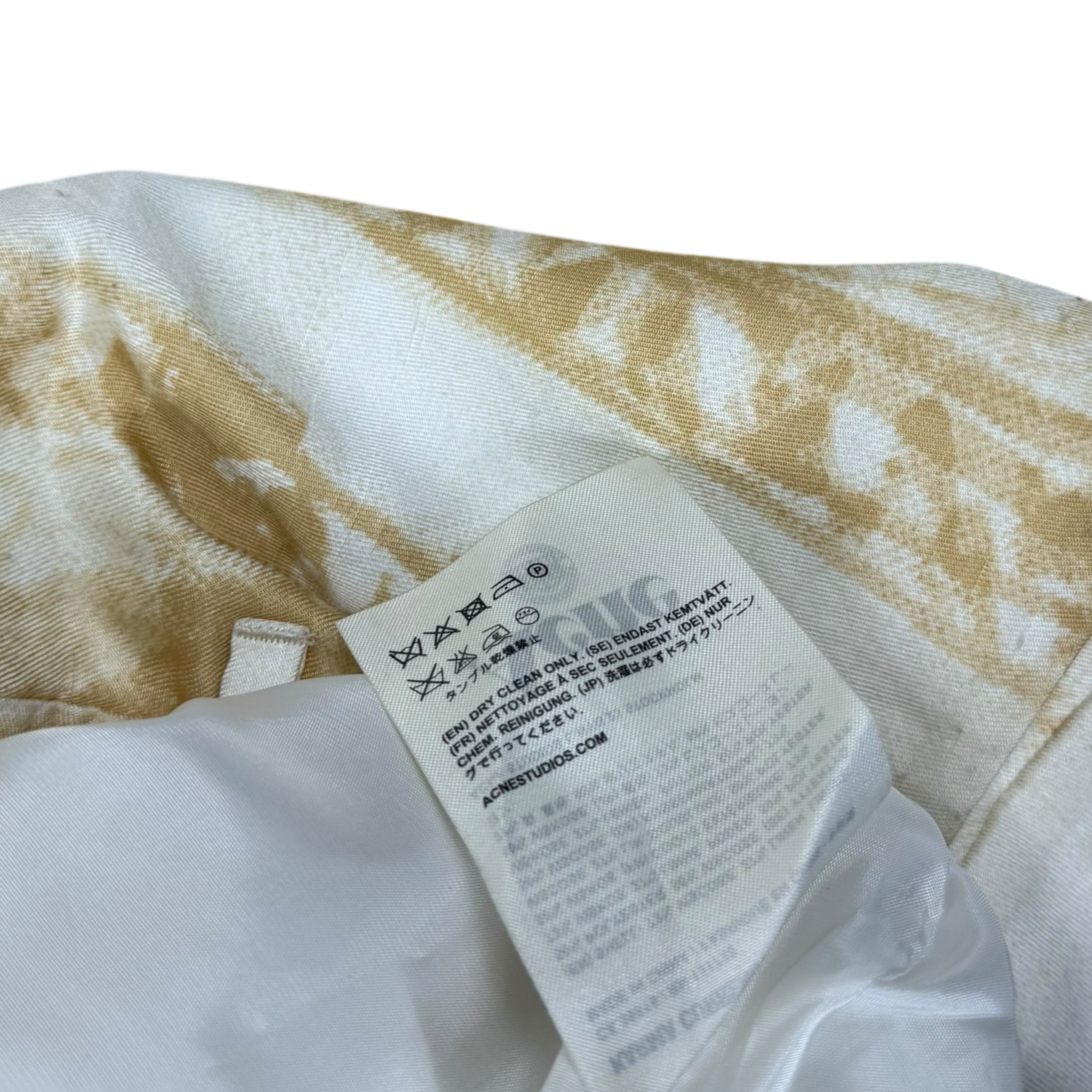 Acne Studios SS13 Karma Currency Linen Blend Pants Yellow/White (Size 36) thumbnail 6