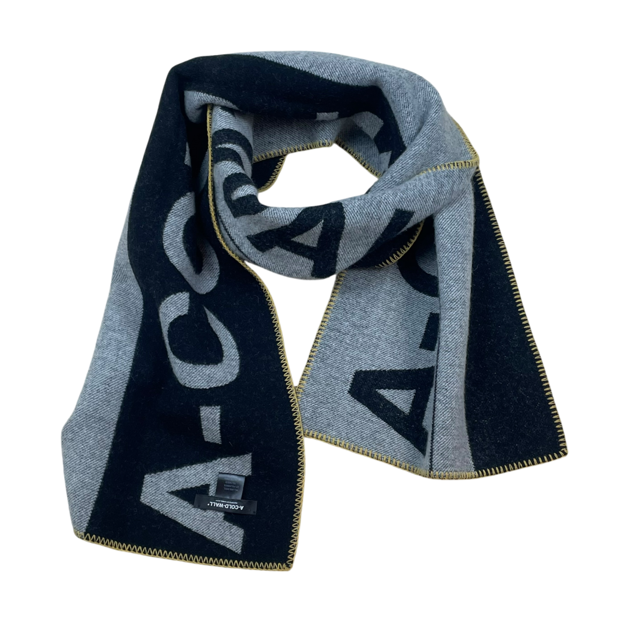 A-COLD-WALL Wool Printed Scarf Grey / Black (One Size) thumbnail 2