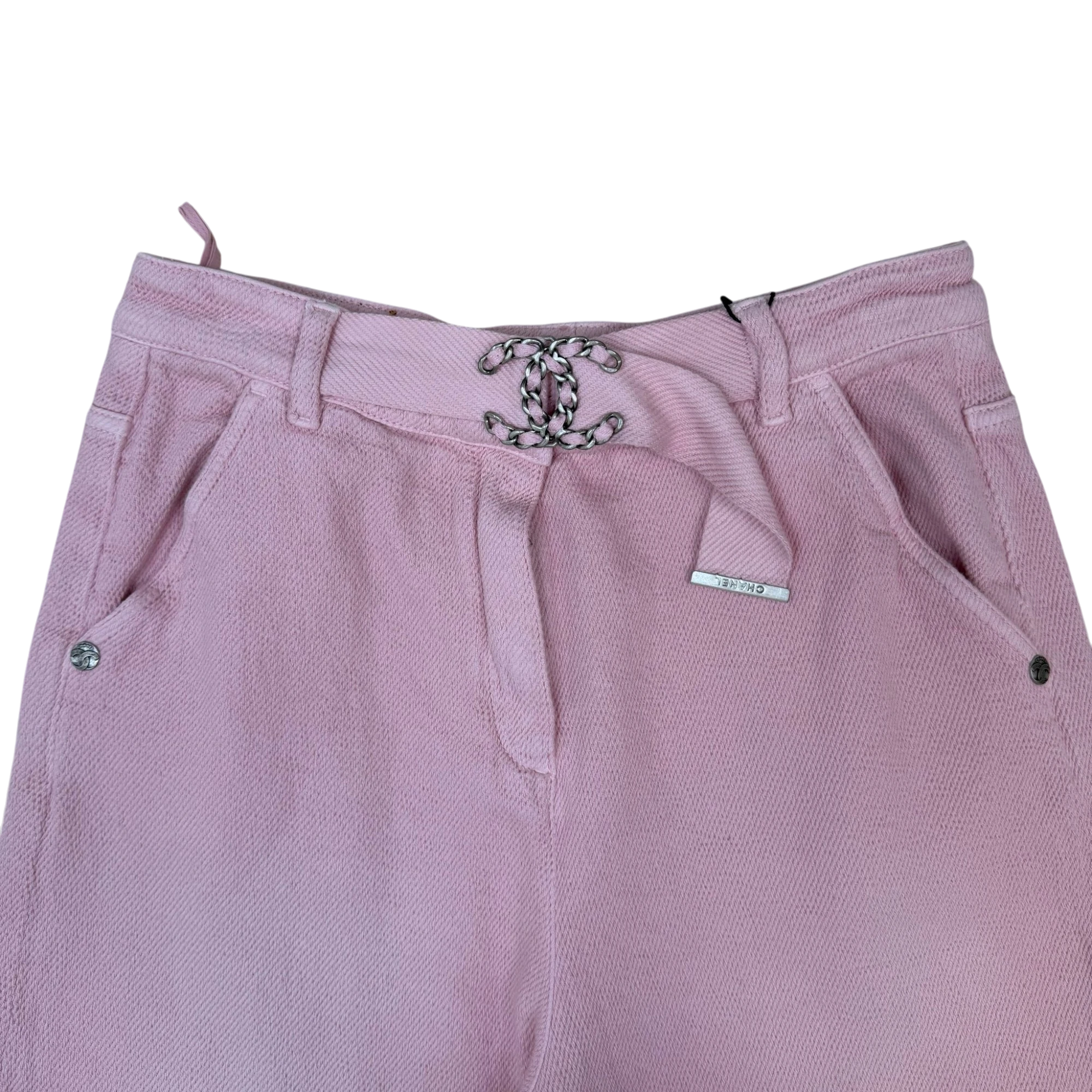 Chanel SS19 ‘By the Sea’ Wide Leg Belted Pants Pink (Size 38) thumbnail 5