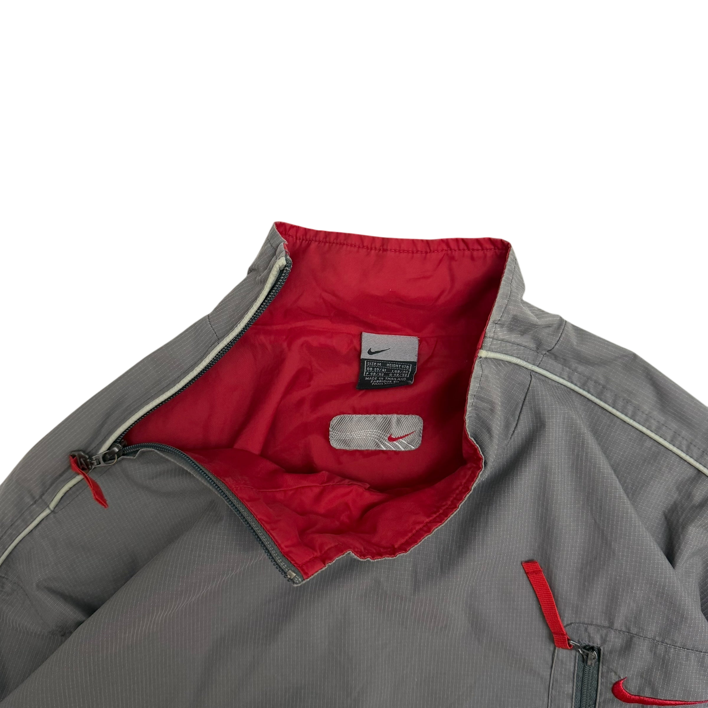 Nike Hex 00s Asymmetric Shoulder Zip Jacket Grey/Red (Size M) thumbnail 3
