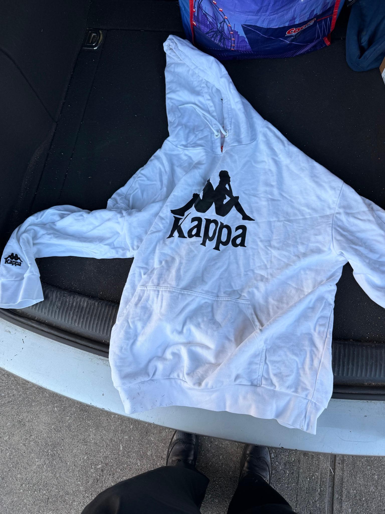 Kappa White Logo Hoodie (Size XL)
