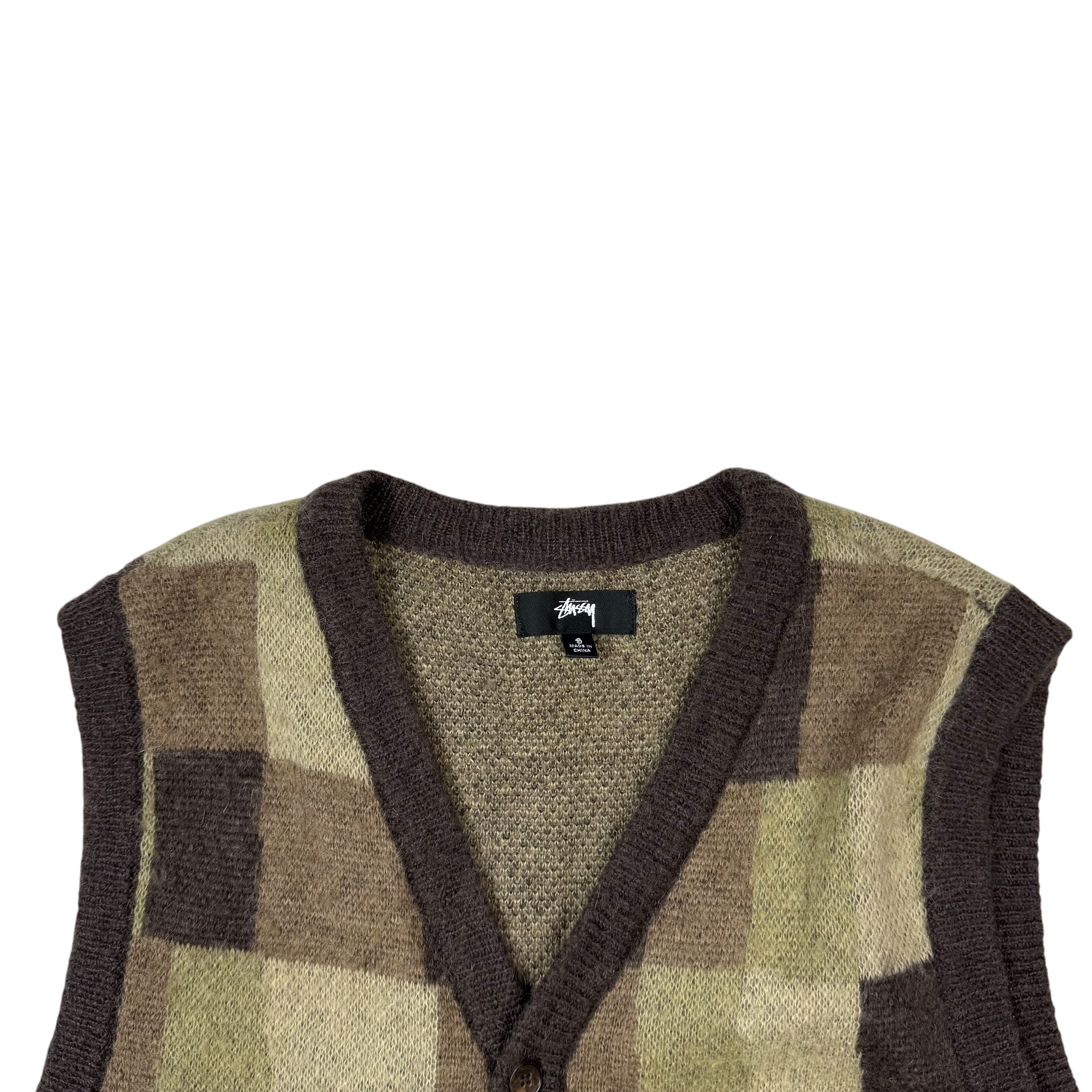 Stussy AW21 Wobbly Check Knit Vest (Size S) thumbnail 2