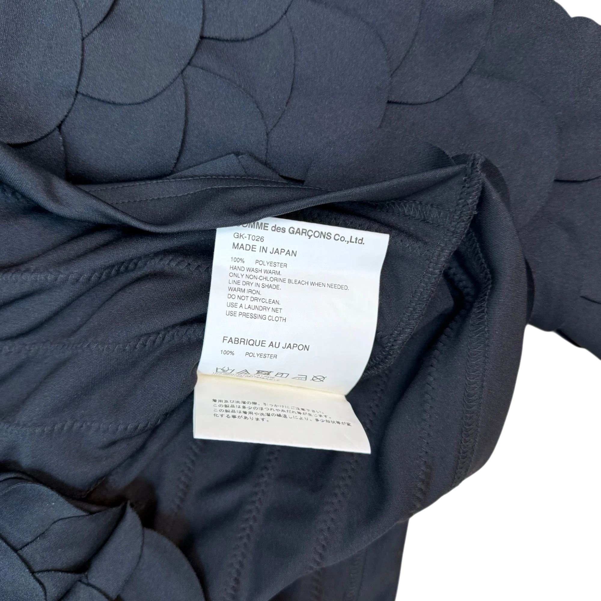 Comme des Garçons Scalloped Fish Scale Long Sleeve Black (Size XS) thumbnail 5