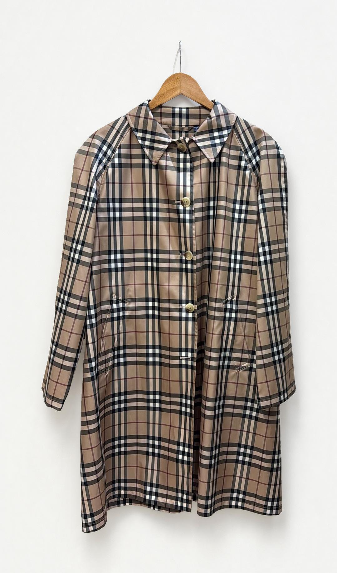 Burberry Beige Check Raincoat L