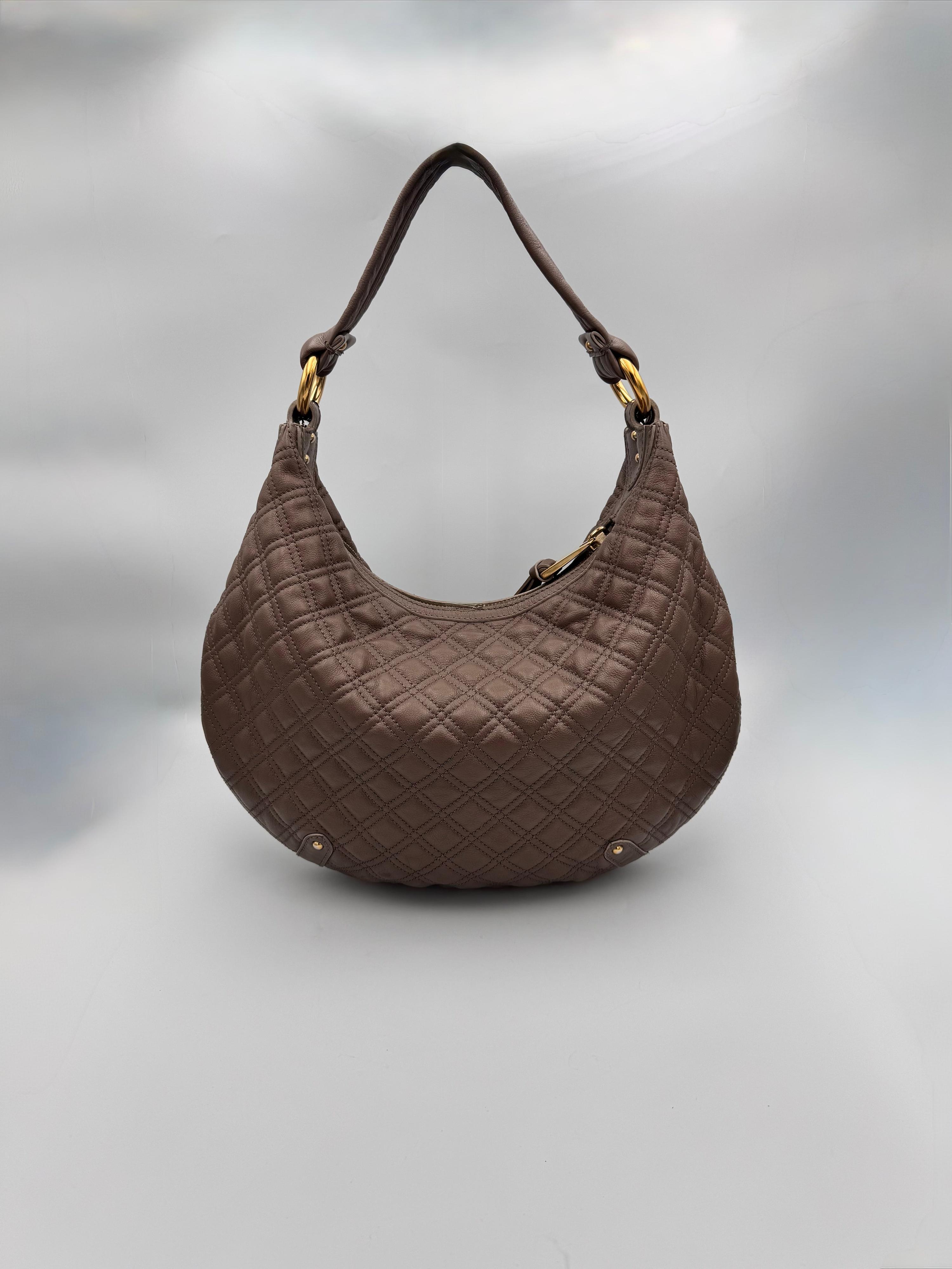 MARC JACOBS Hobo Banana Calf Leather Bag in Mouse thumbnail 2