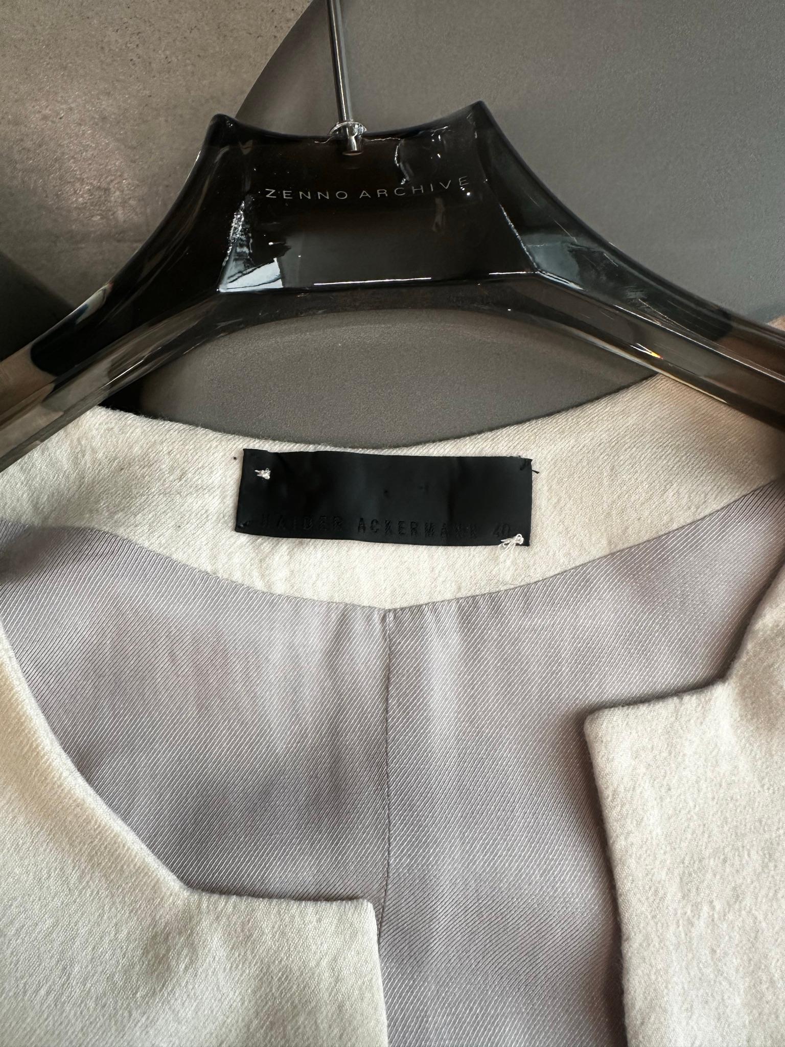 Haider Ackermann Collarless Wool Jacket Cream (Size 40) thumbnail 2