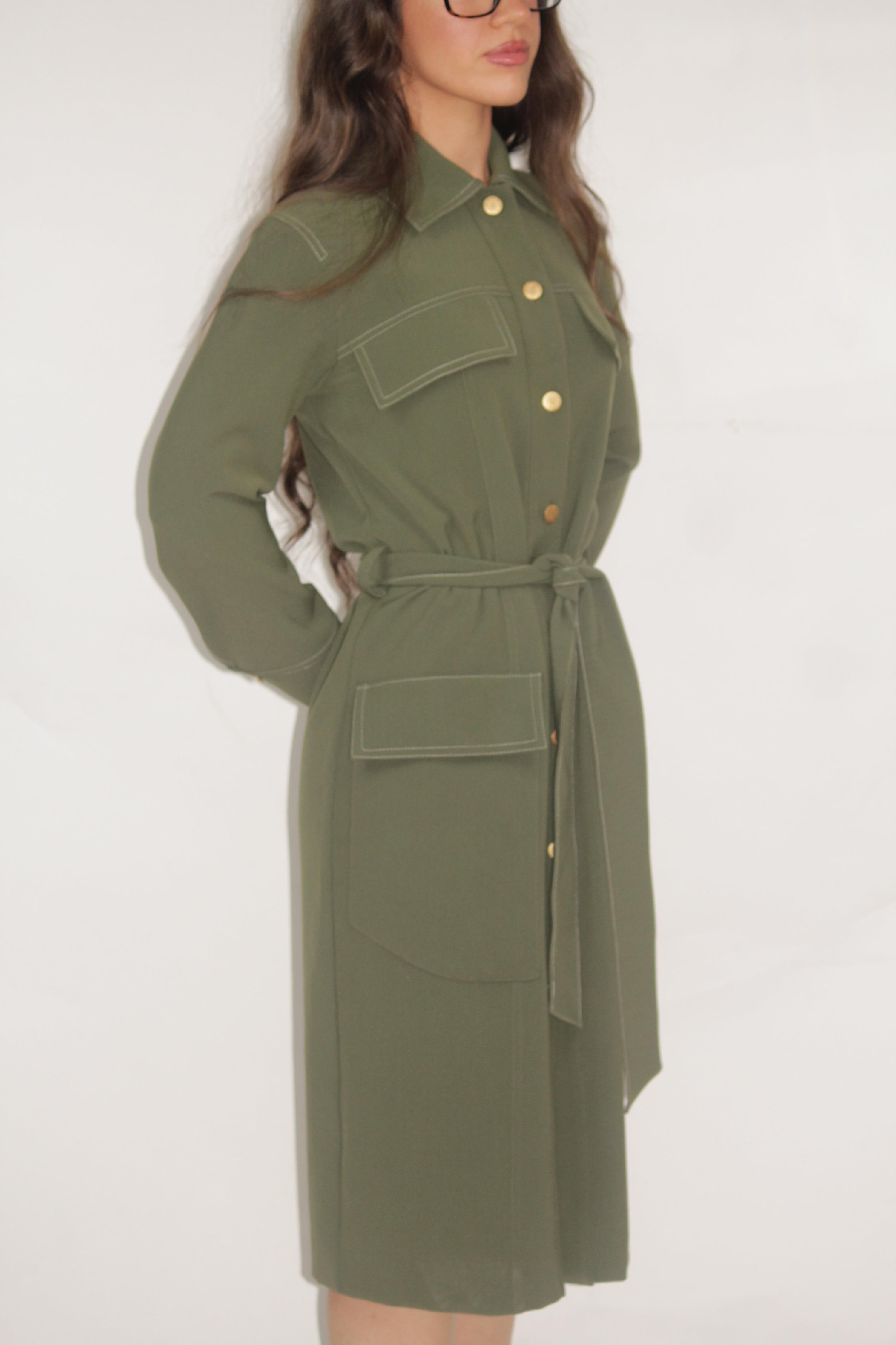 Manning Cartell Olive Green Trench Dress thumbnail 2