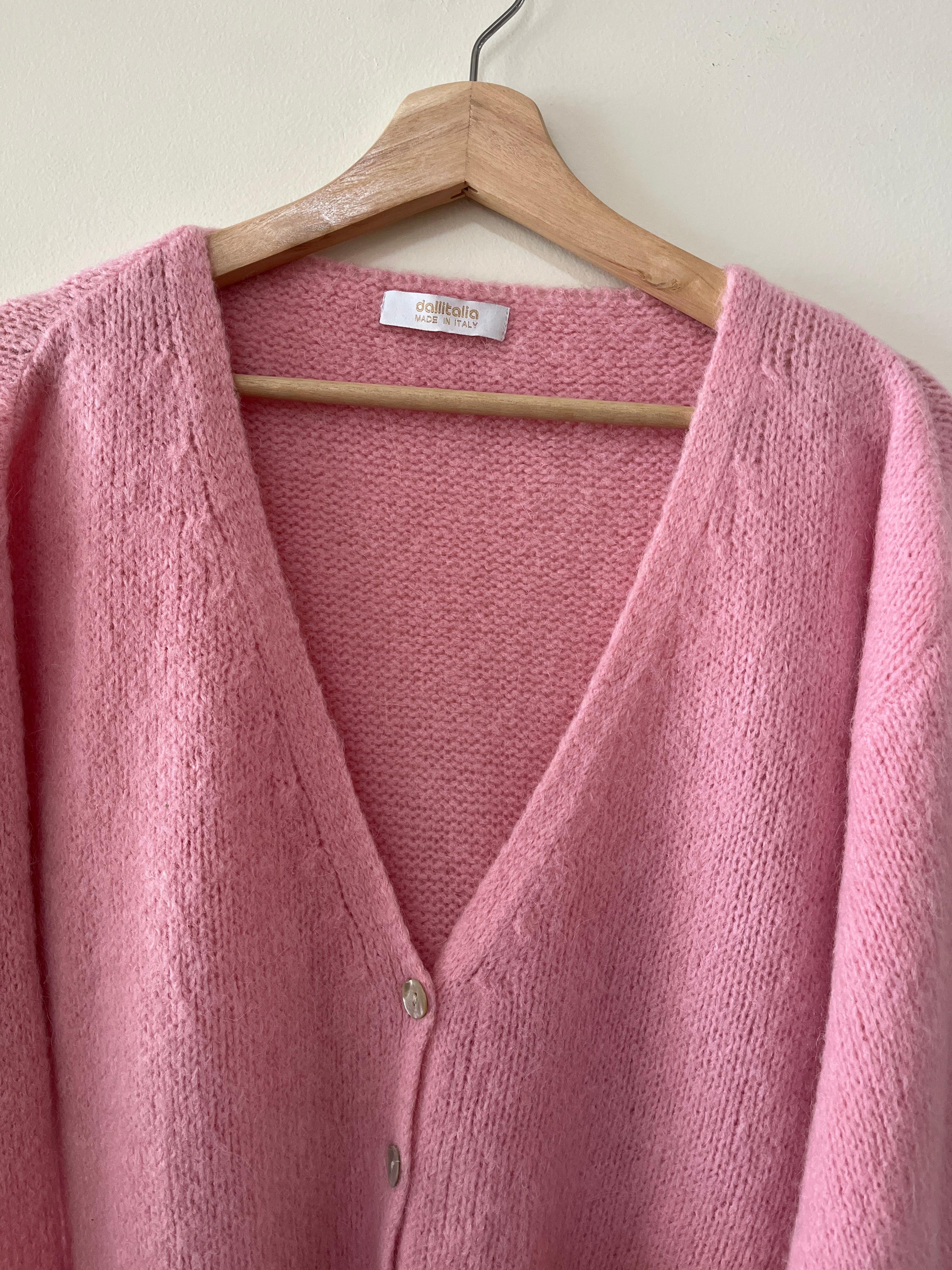 Dallitalia Pink Wool Blend Cardigan Size M-L thumbnail 4