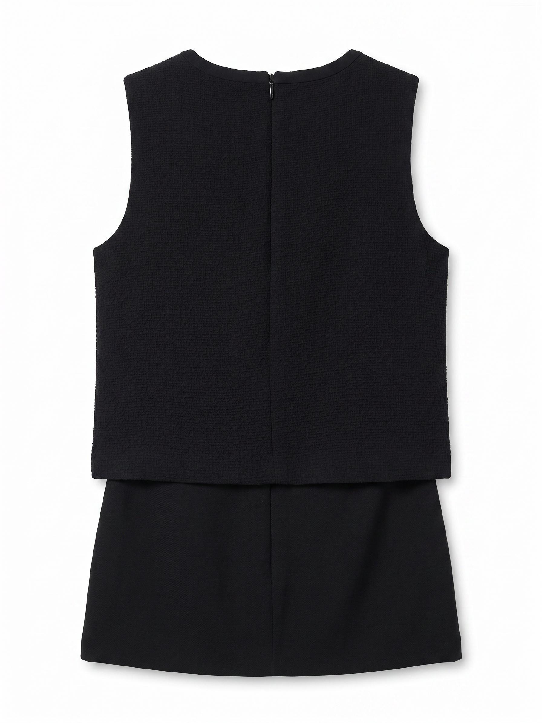 Top Crop Tank Tee T-shirt Layered Sleeveless Waffle thumbnail 5