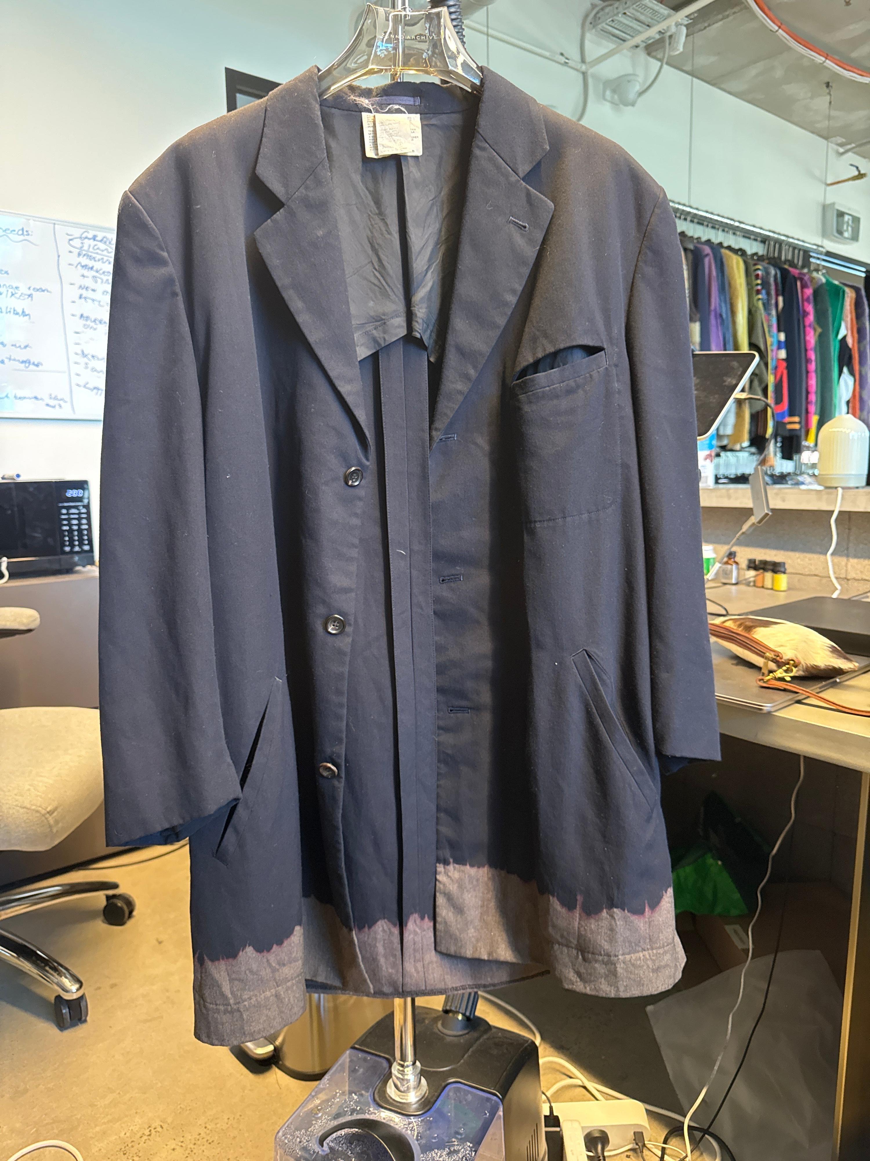 Comme des Garçons Homme Plus 1993 Dip Dyed Coat Black (Size M)