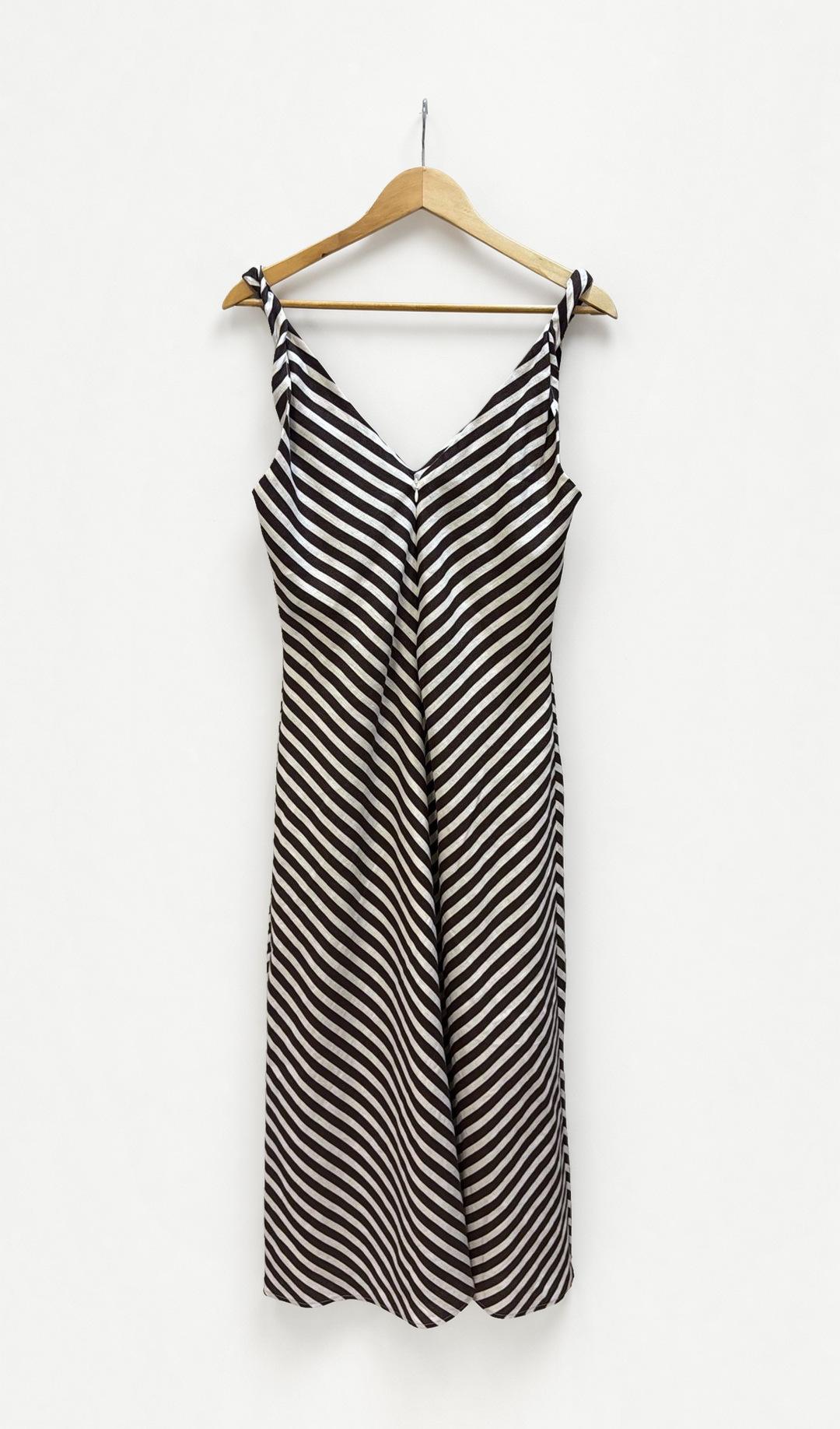 Witchery Brown White Striped Dress 10 thumbnail 2