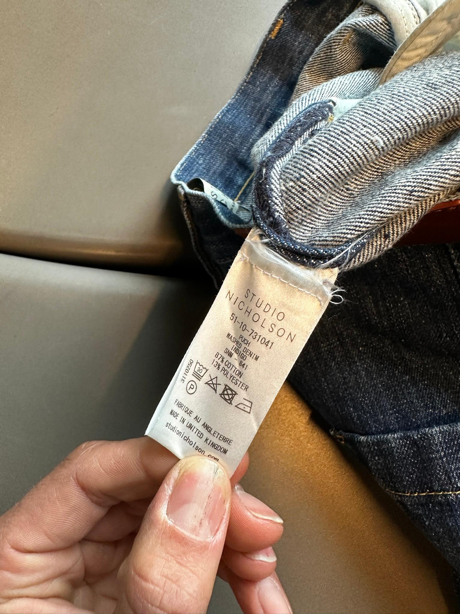 Studio Nicholson Puch Washed Denim Jeans Indigo (Size XS) thumbnail 3