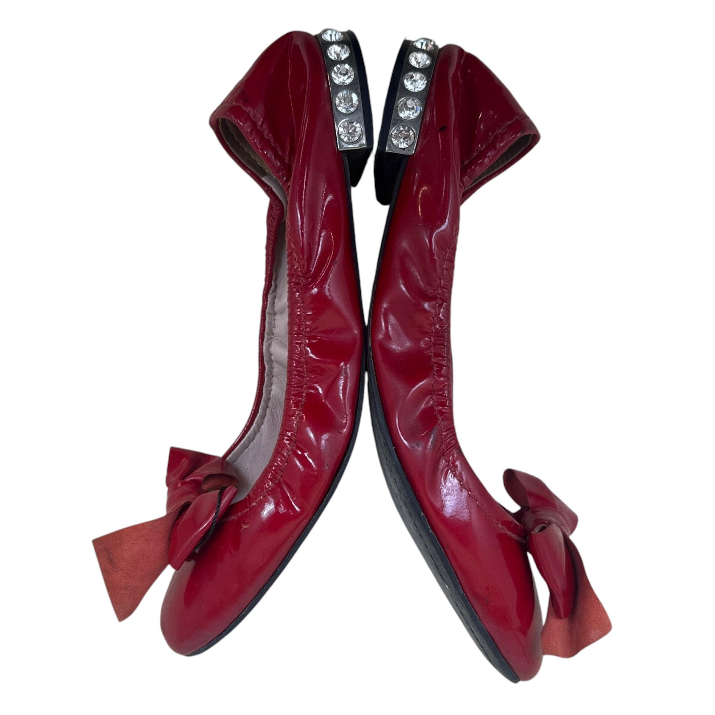 Miu Miu Red Patent flats thumbnail 3