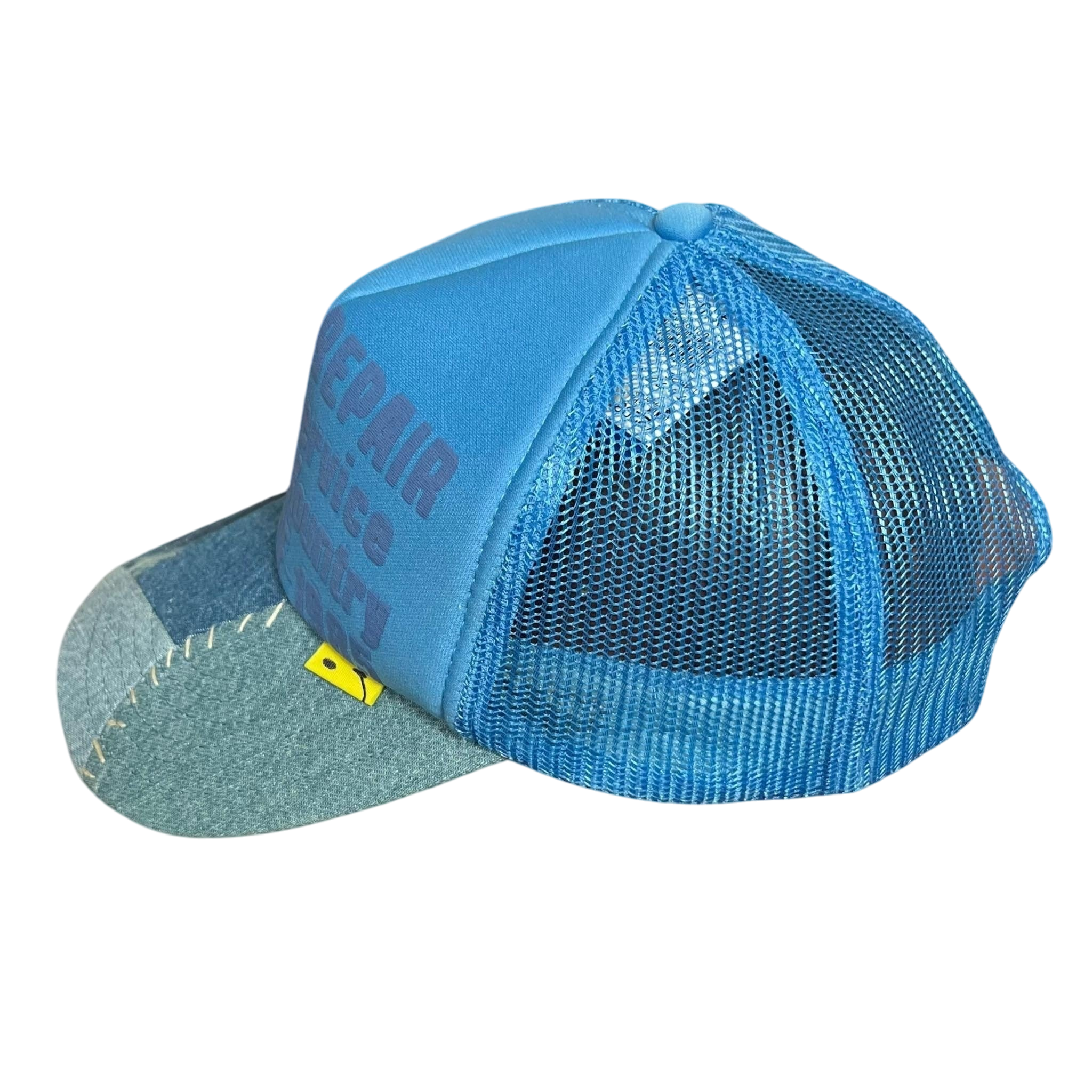Kapital ‘Denim Repair Service’ Denim Reconstruction Trucker Cap Blue/Blue thumbnail 2