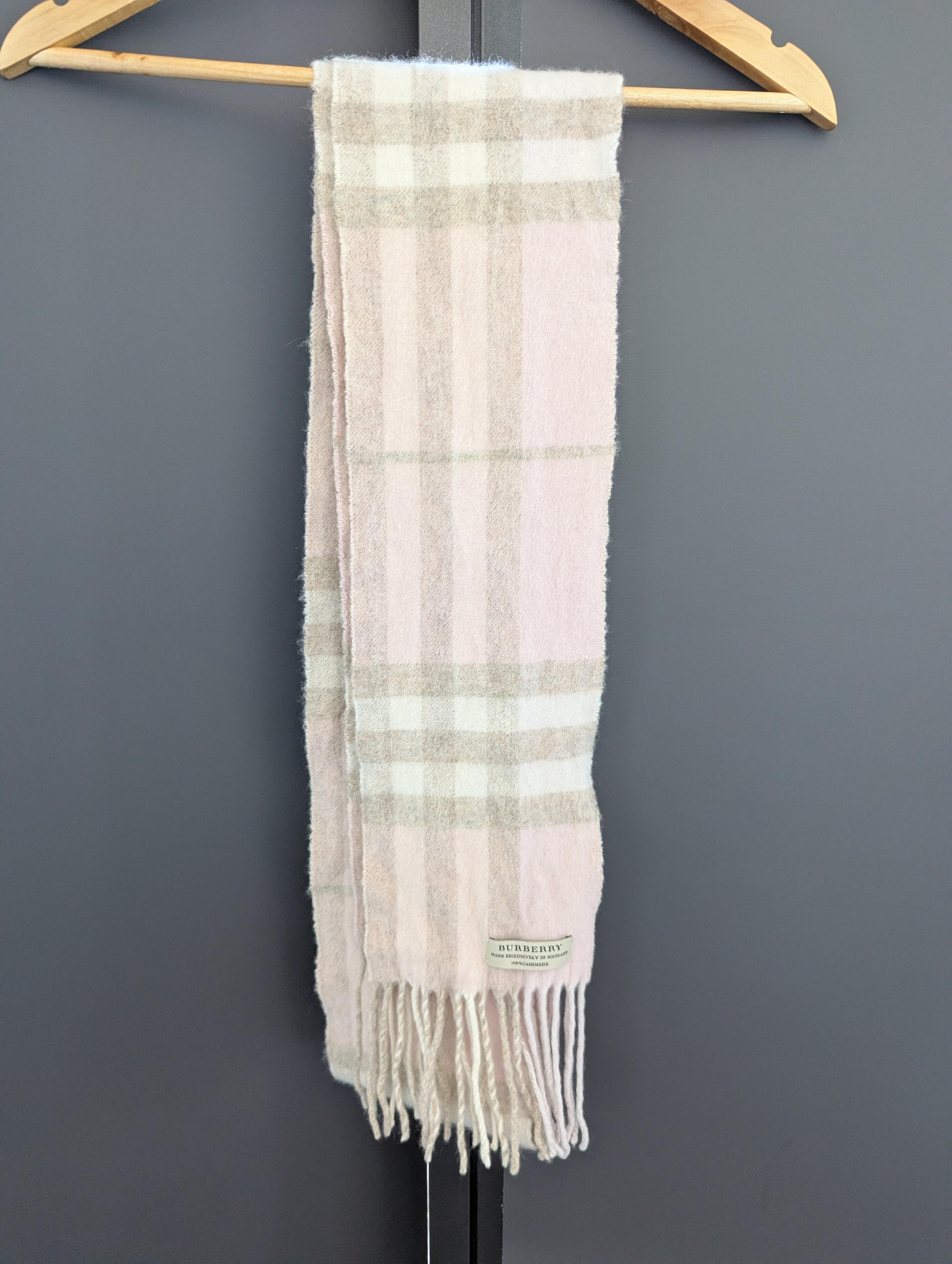Burberry Pink Cashmere Scarf