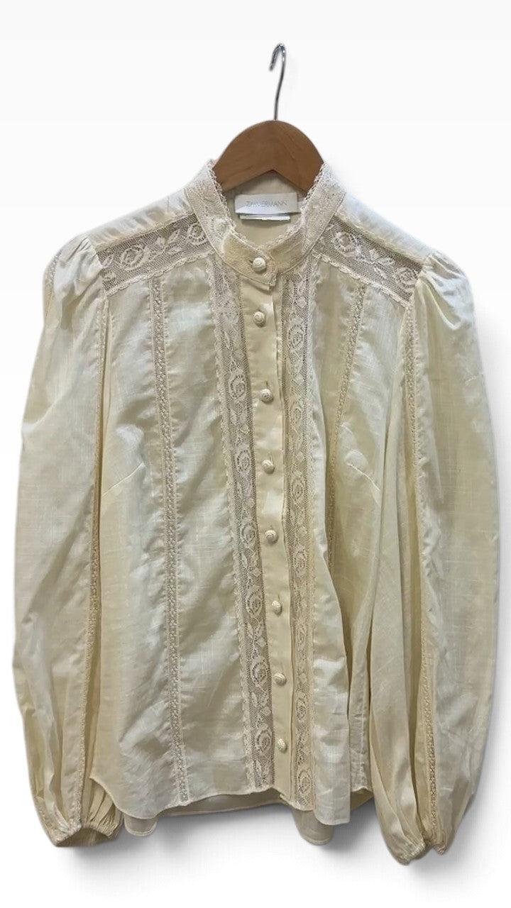 Zimmermann Cream Lace Blouse 1