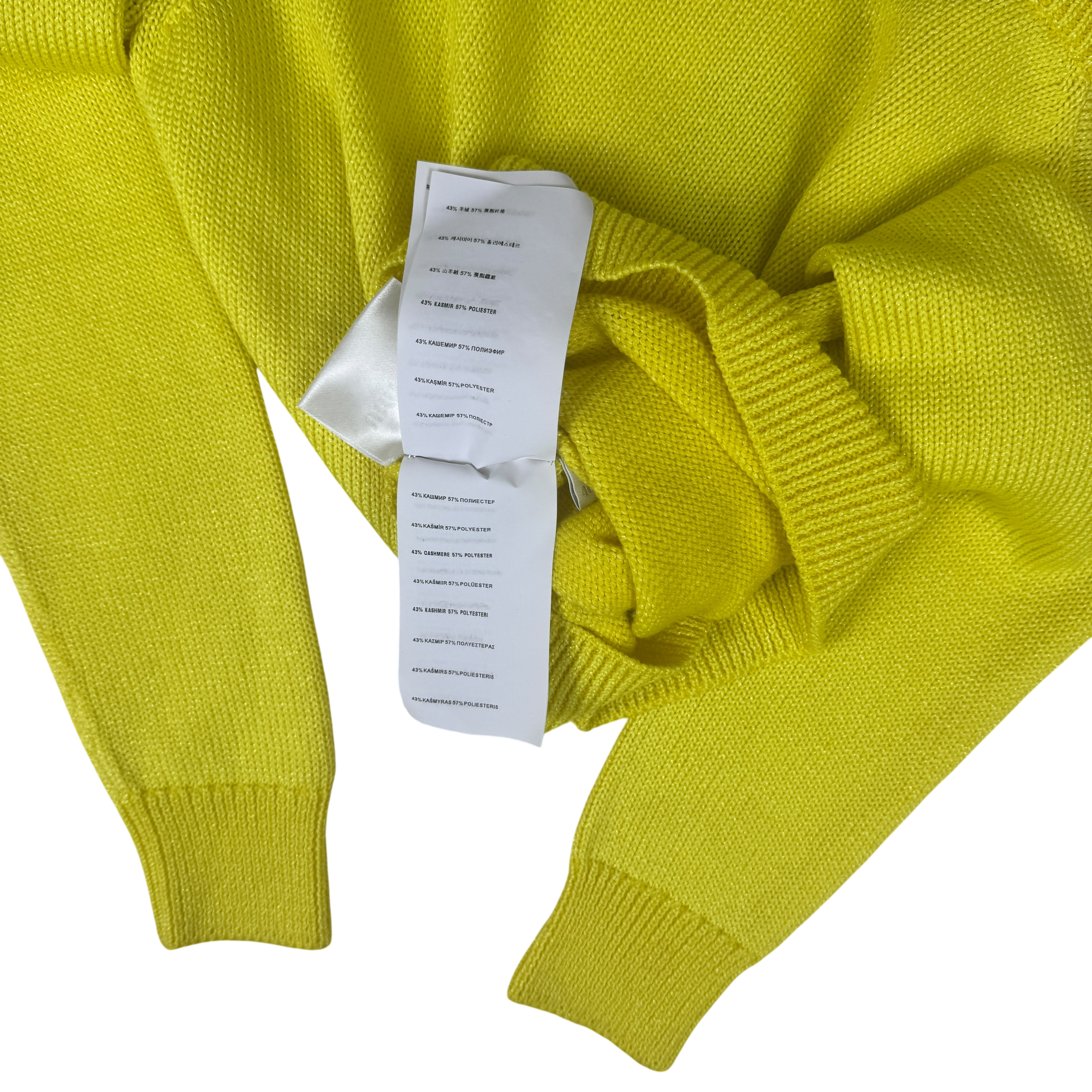Miu Miu Yellow Sparkly Cropped Knit (Size 40) thumbnail 7