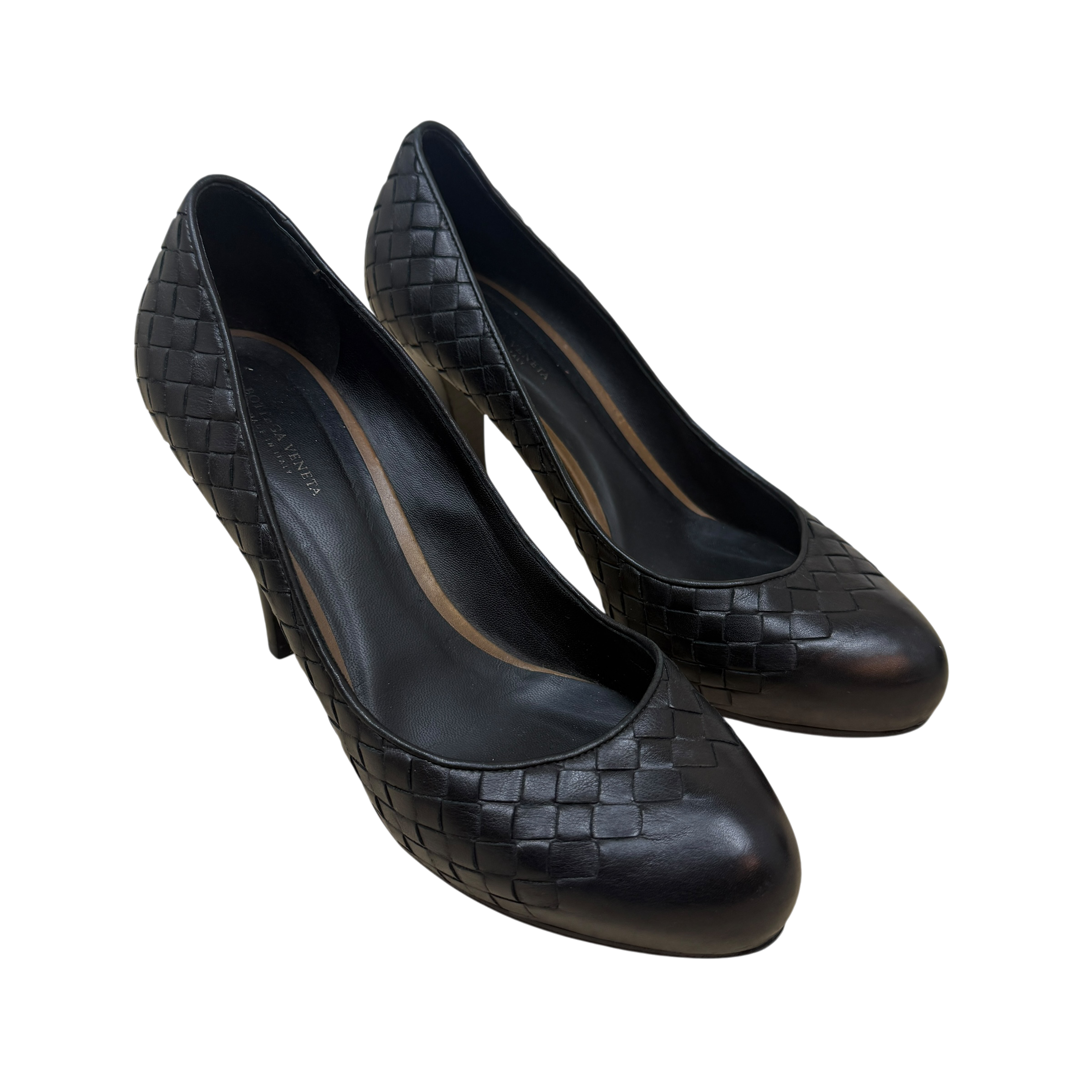 Bottega Veneta Woven Leather Heels Black (Size EU39) thumbnail 6