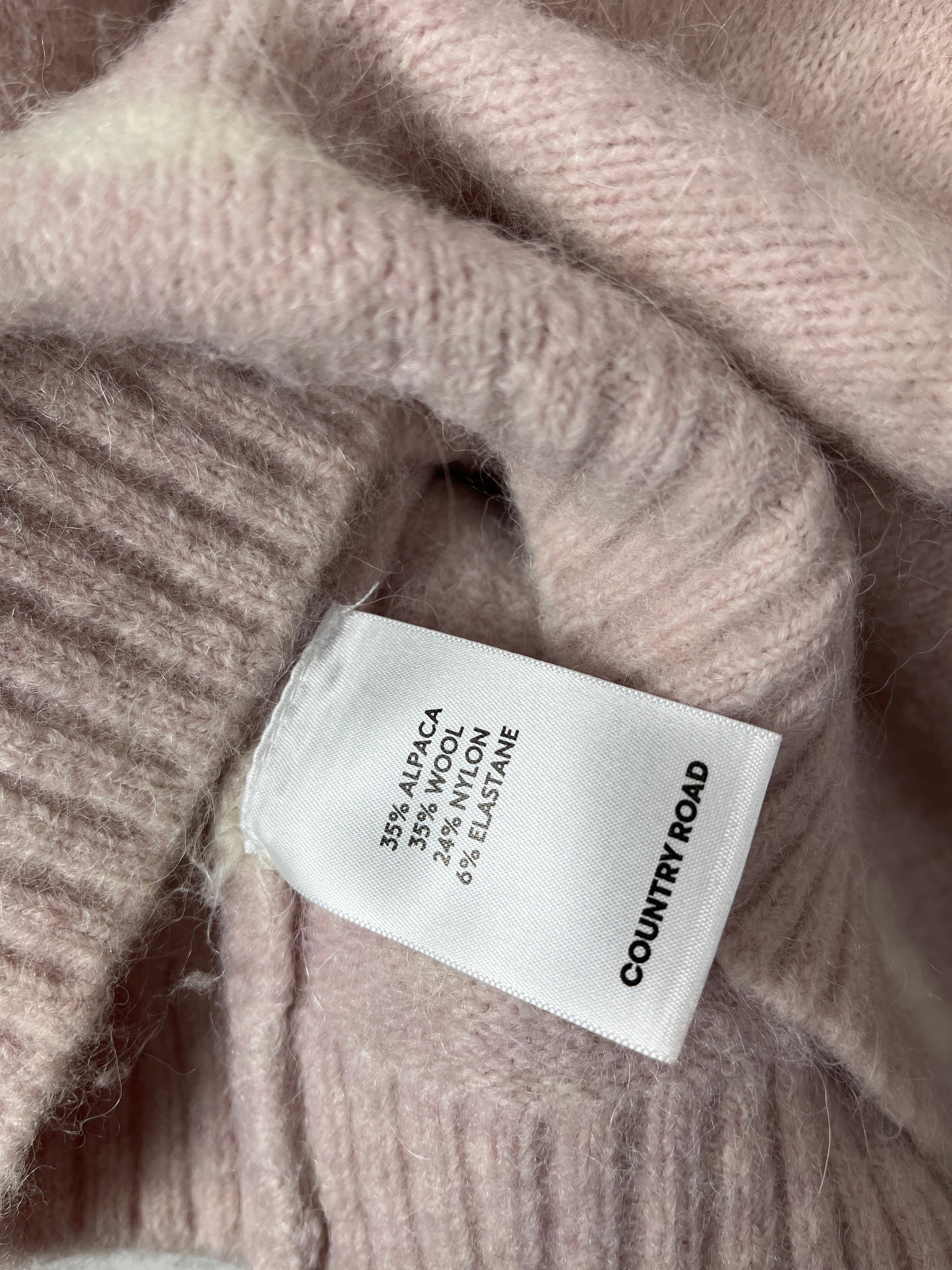 COUNTRY ROAD Pink Striped Wool Blend Jumper Size XS thumbnail 6