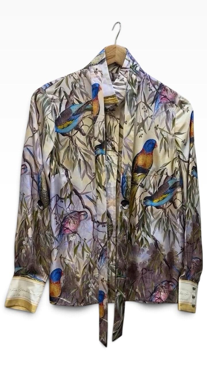 Zimmermann Bird Print Silk Blouse 1