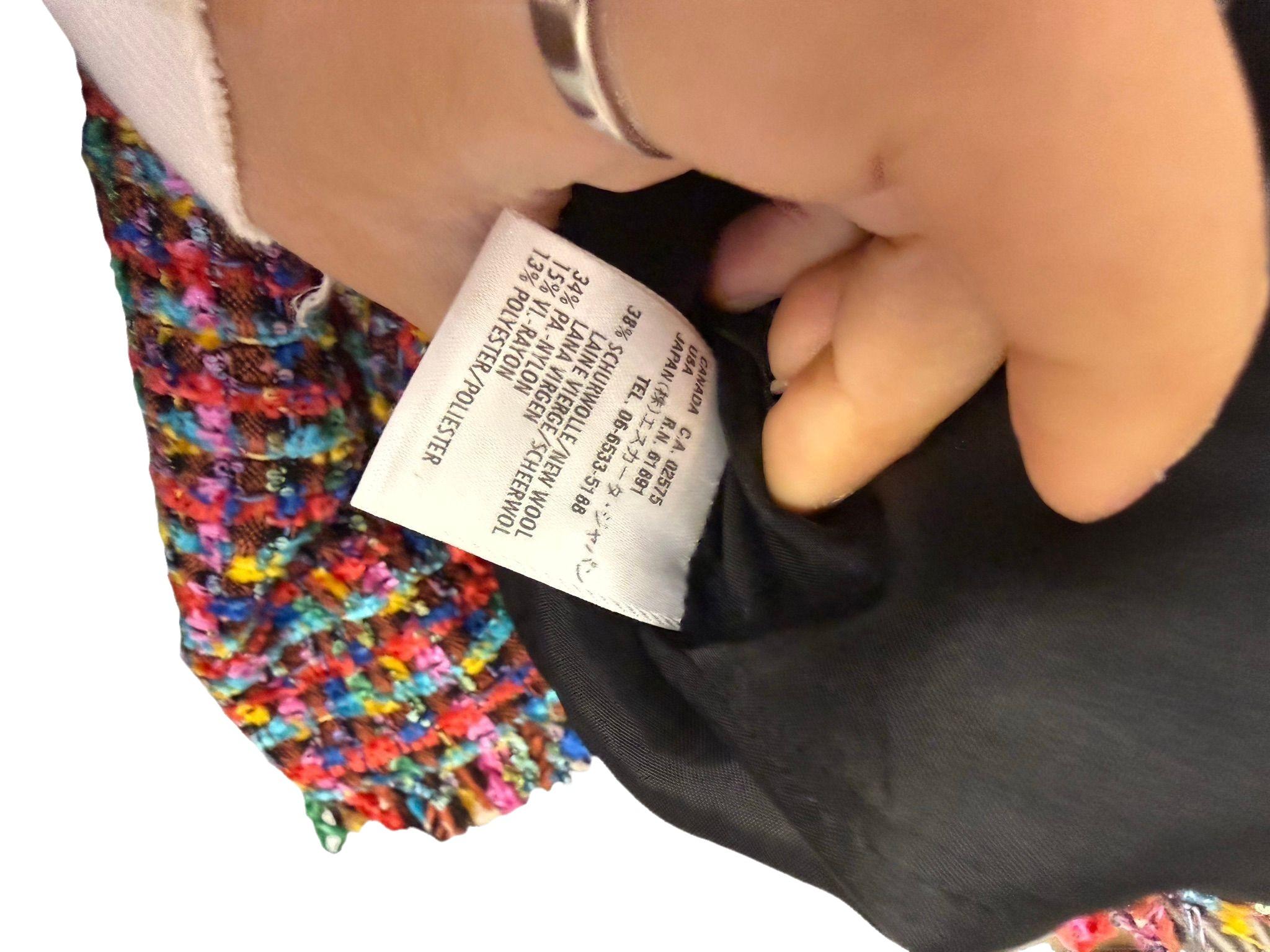 Escada Multicolour Tweed Blazer 38 thumbnail 6